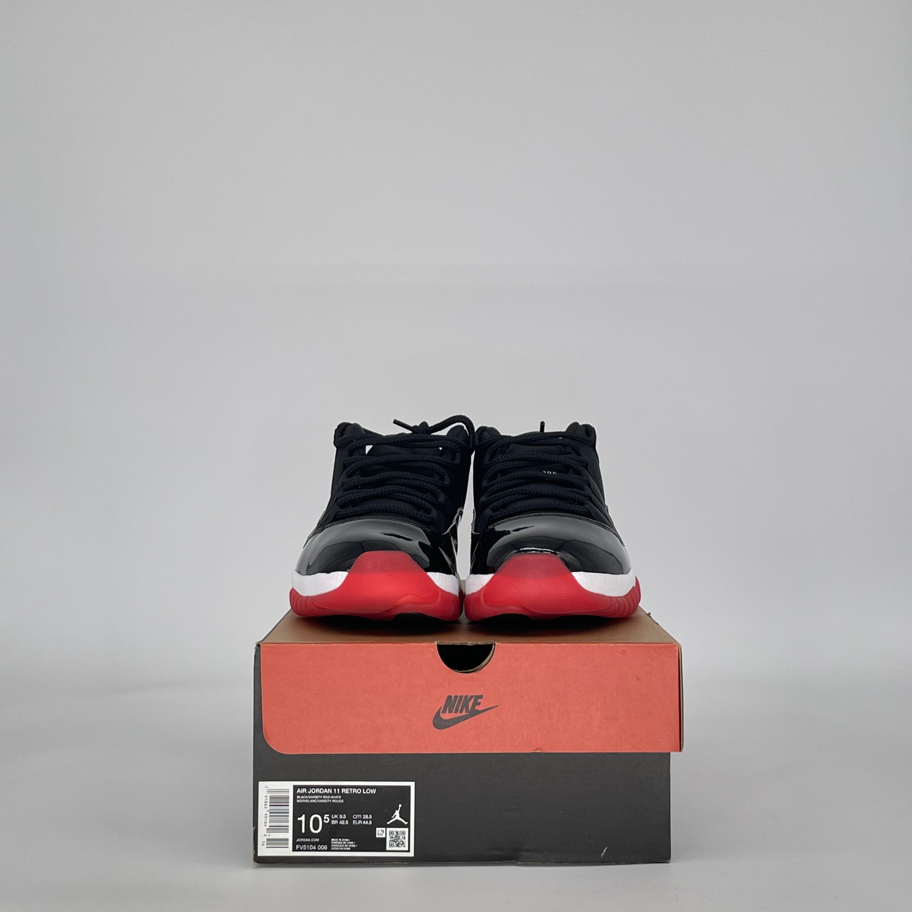 AIR JORDAN 11 LOW BRED FV5104-006 SIZE 10.5/12W