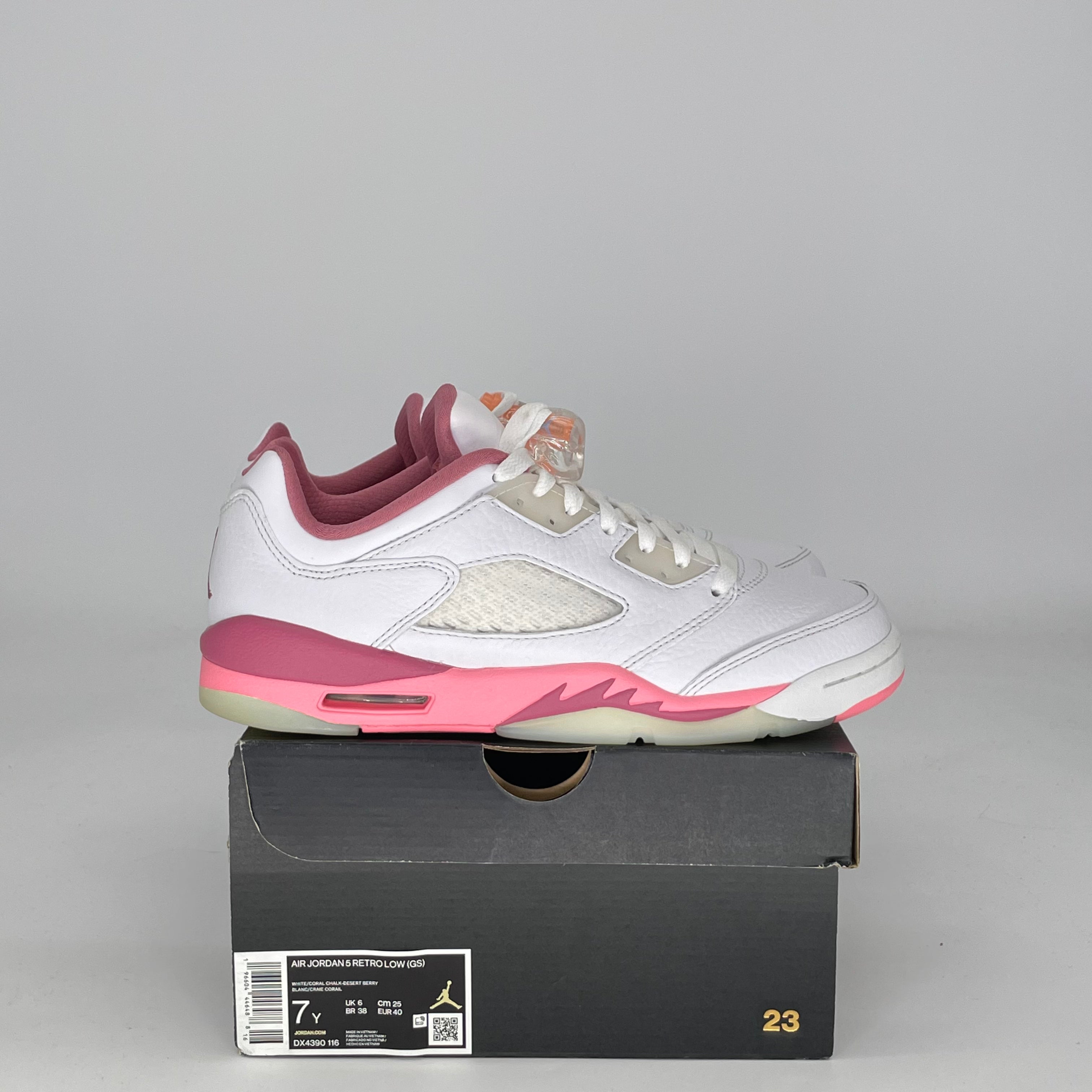 AIR JORDAN 5 LOW CRAFTED FOR HER DESERT BERRY DX4390-116 SIZE 7/8.5W