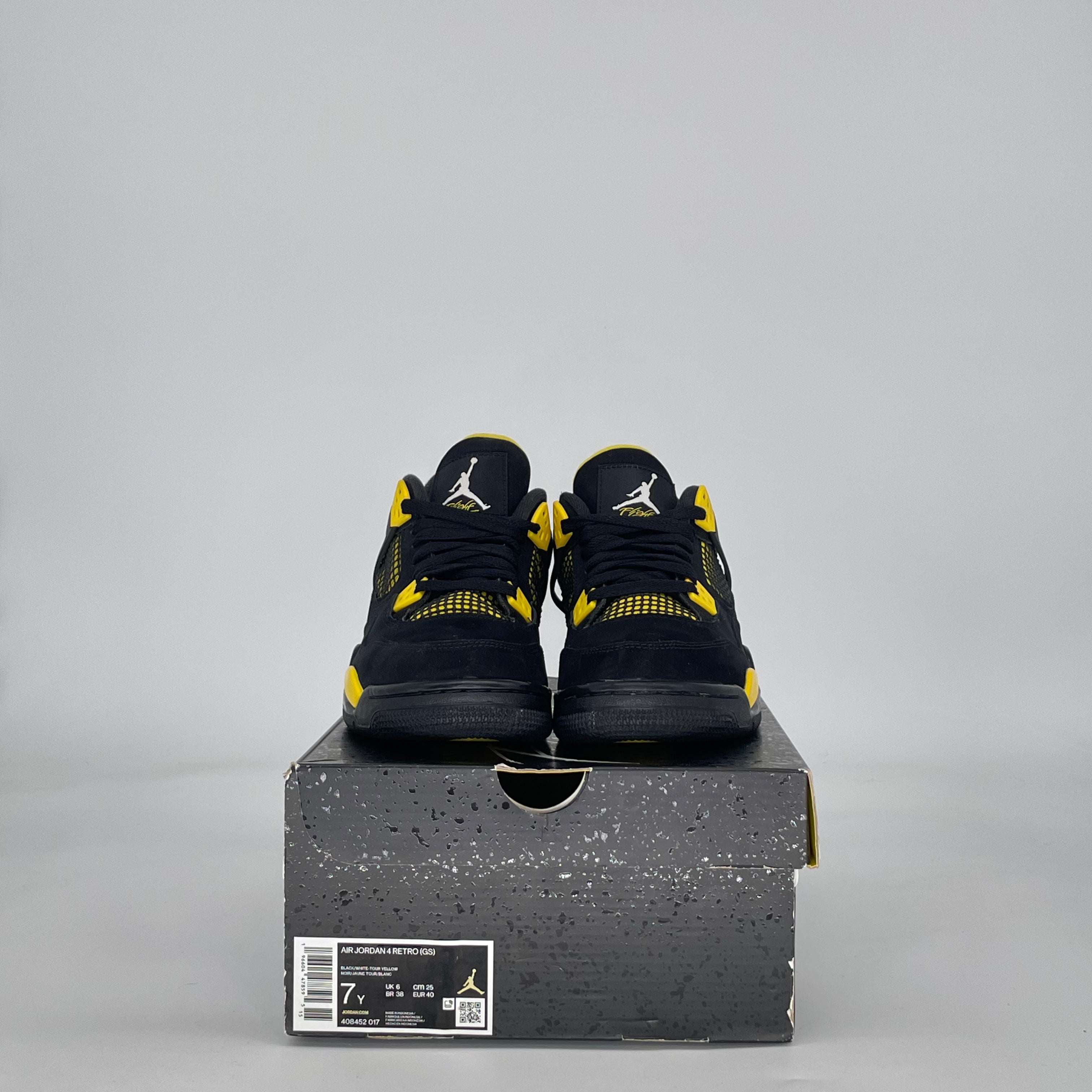 AIR JORDAN 4 THUNDER (2023) 408452-017 SIZE 7/8.5W GS