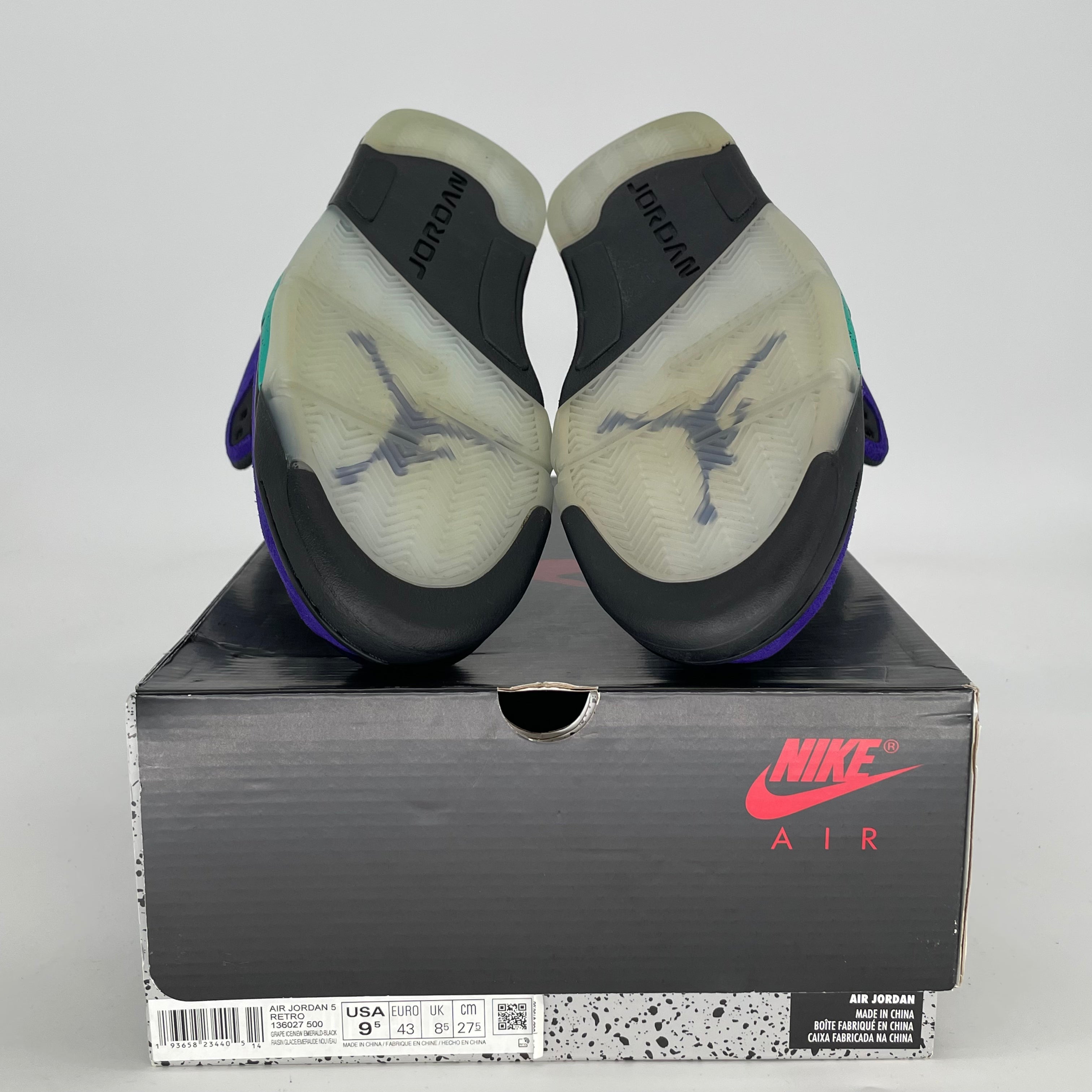 AIR JORDAN 5 ALTERNATE GRAPE 136027-500 SIZE 9.5/11W