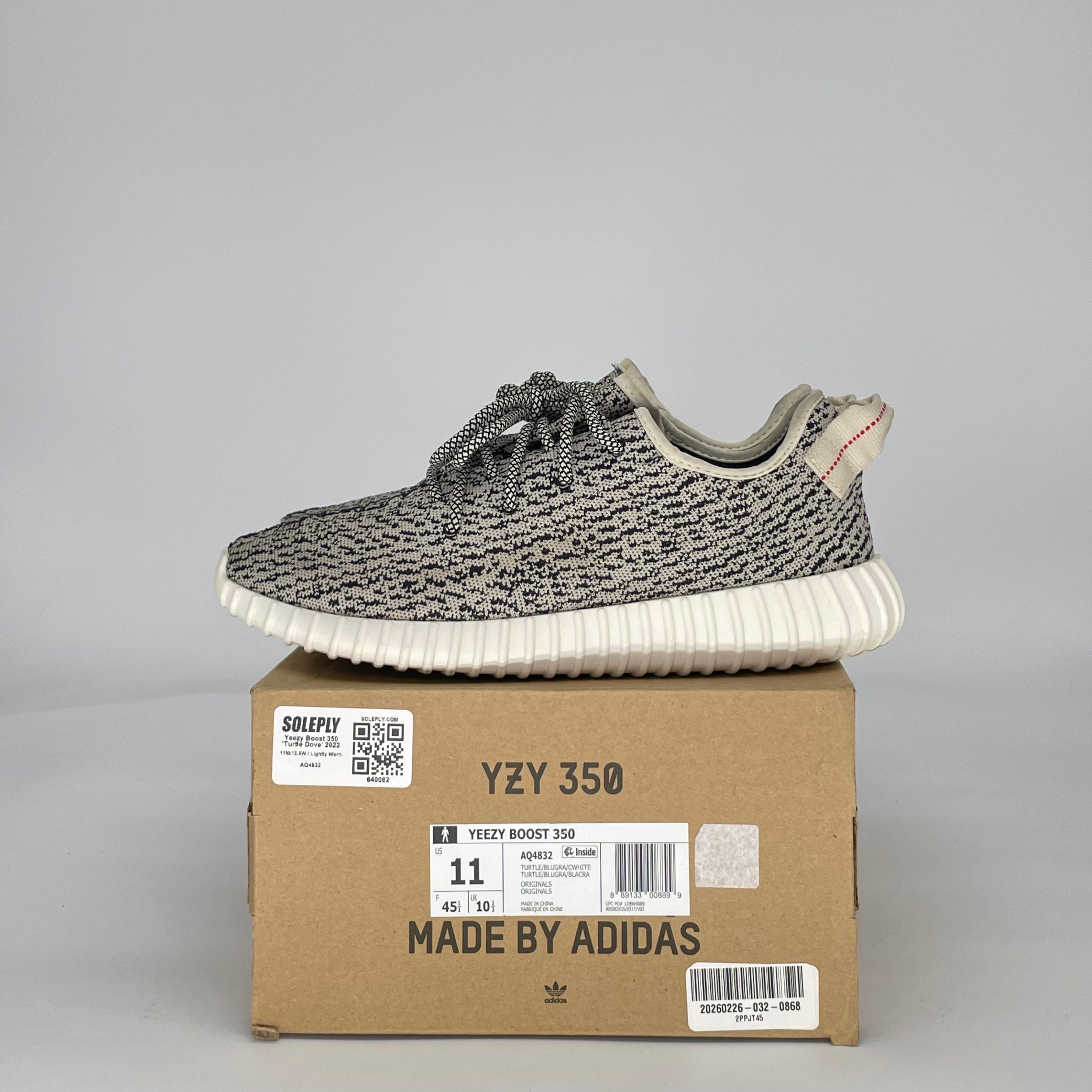ADIDAS YEEZY BOOST 350 TURTLEDOVE (2022) AQ4832 SIZE 11/12.5W