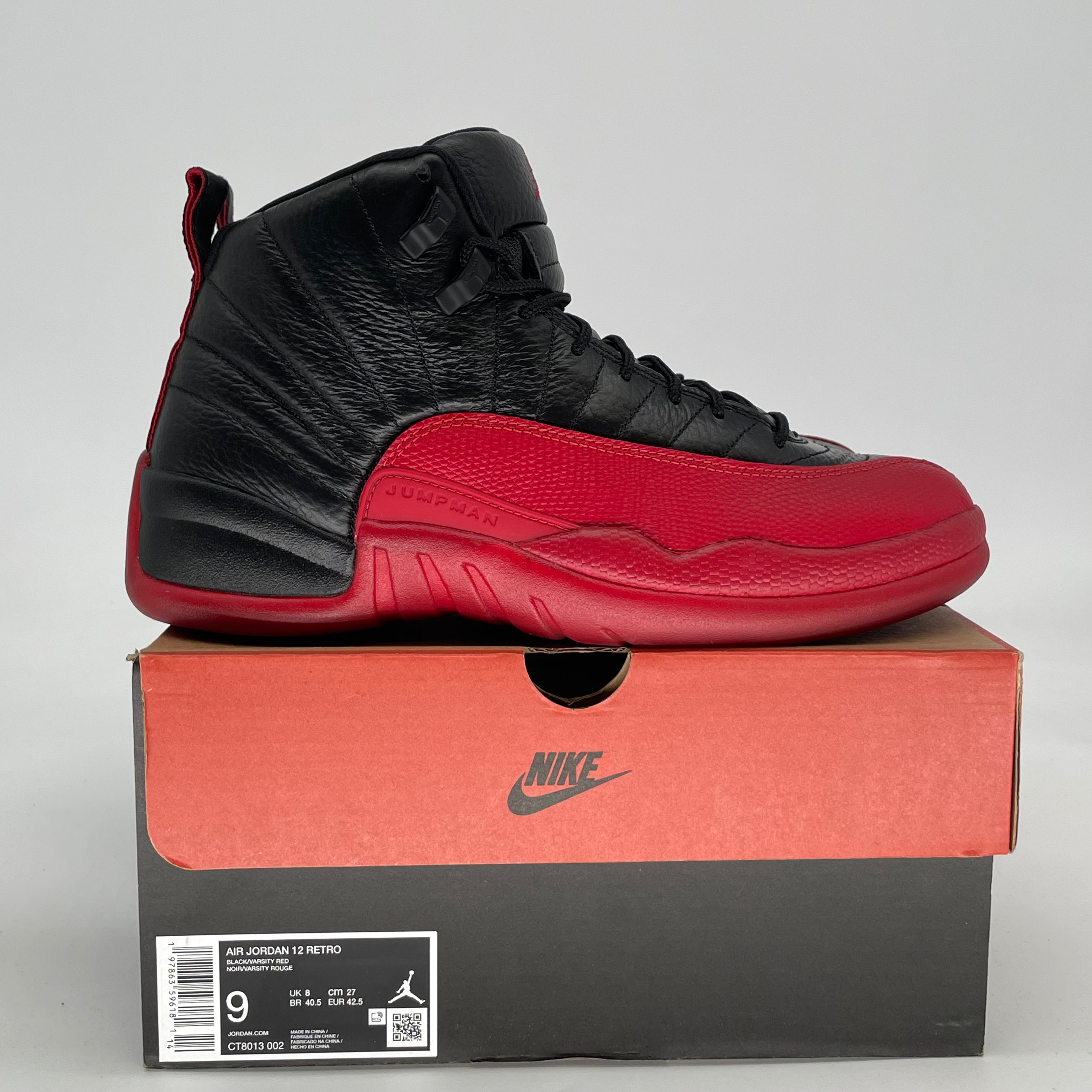 AIR JORDAN 12 FLU GAME CT8013-002 SIZE 9/10.5W