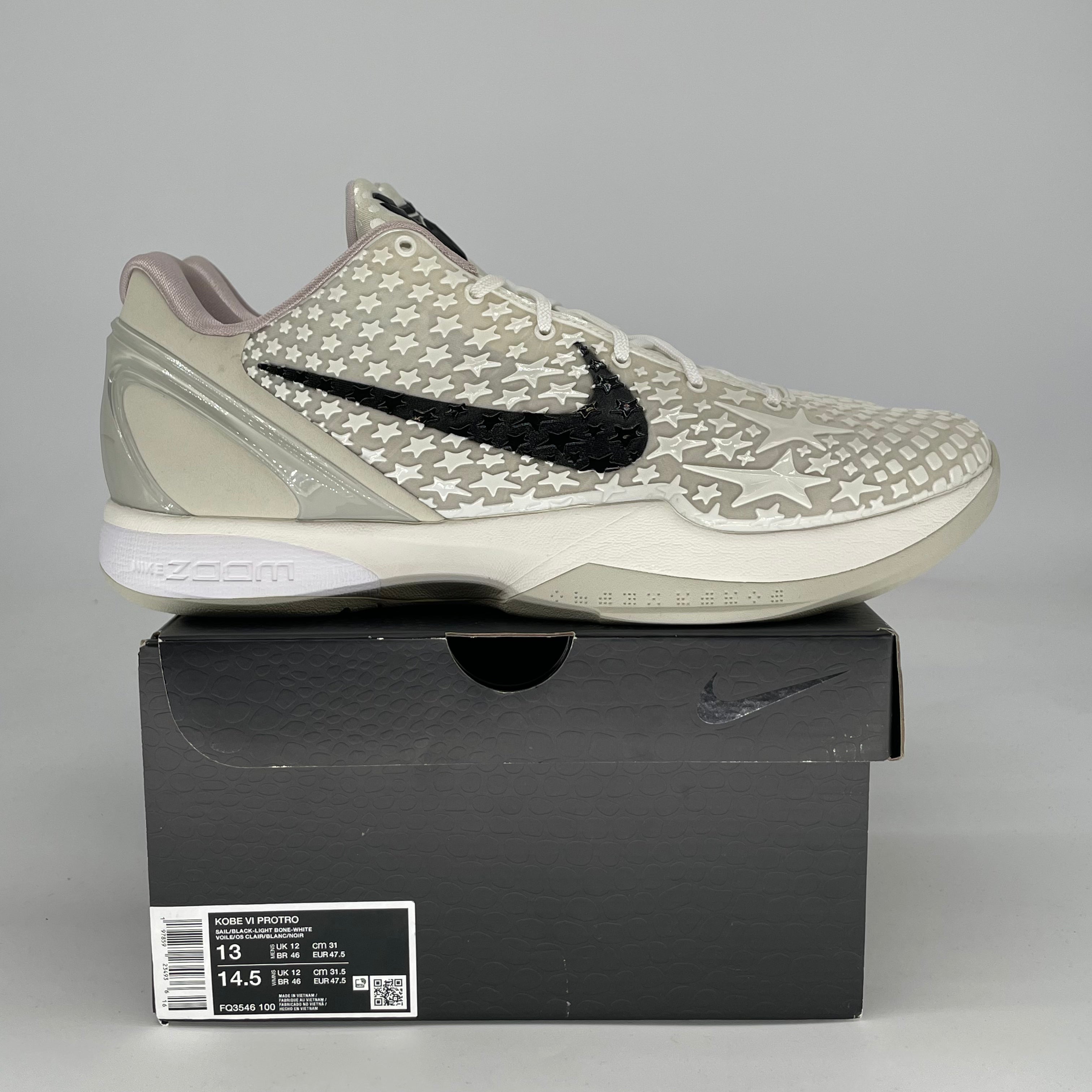 NIKE KOBE 6 PROTRO SAIL ALL STAR FQ3546-100 SIZE 13/14.5W