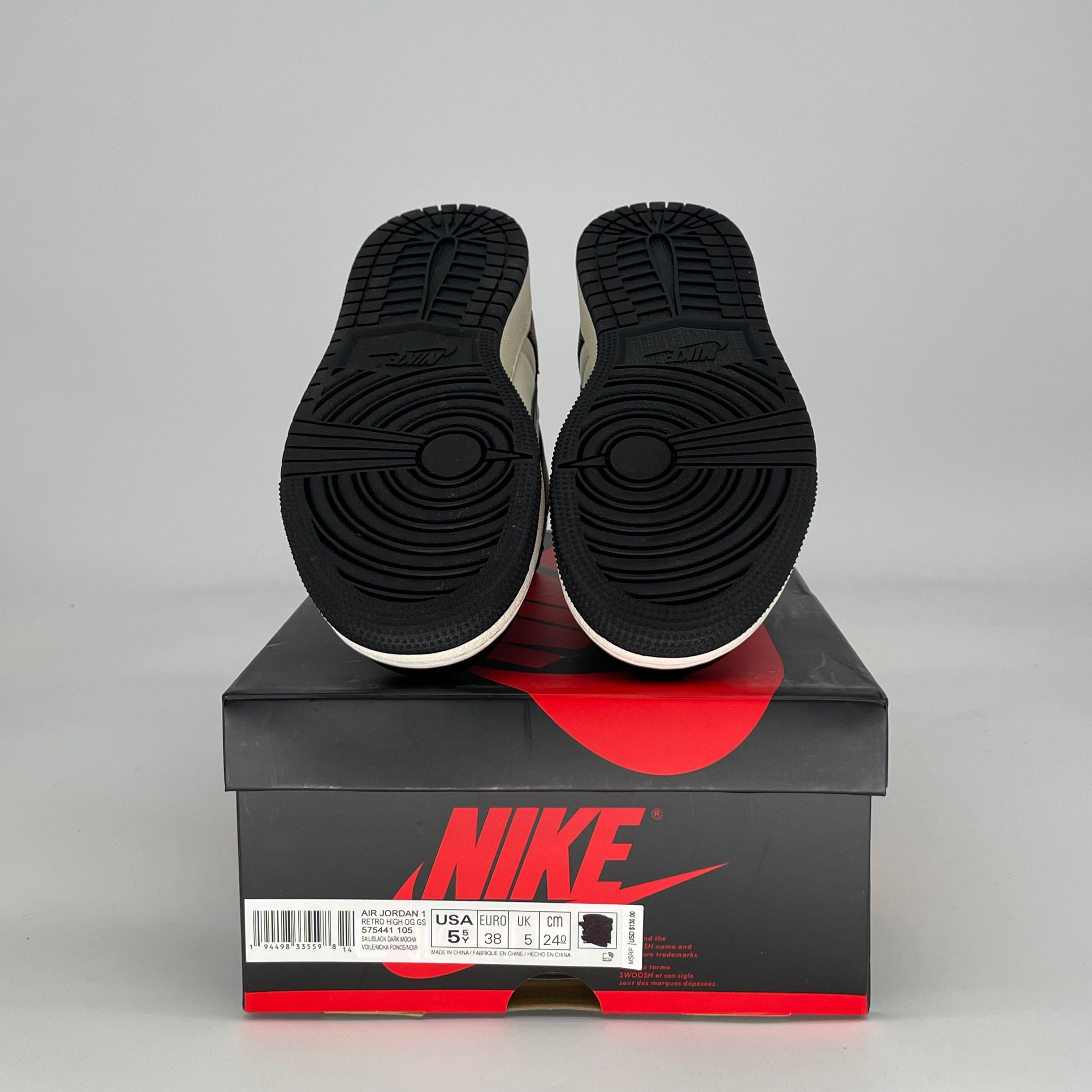 AIR JORDAN 1 DARK MOCHA 575441-105 SIZE 5.5/7W