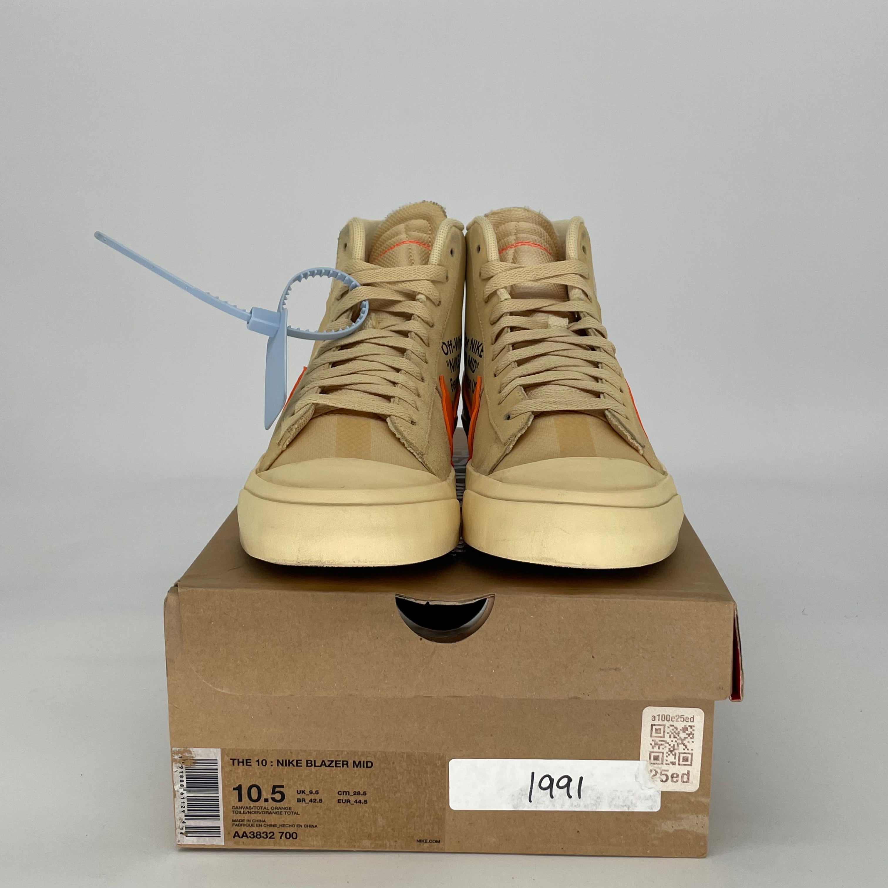 OFF-WHITE X NIKE BLAZER MID ALL HALLOW'S EVE AA3832-700 SIZE 10.5/12W