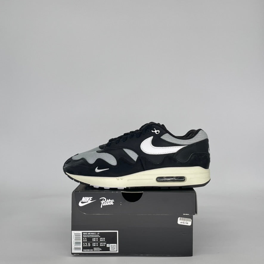 NIKE AIR MAX 1 PATTA WAVES BLACK (WITH BRACELET) DQ0299-001 SIZE 11/12.5W