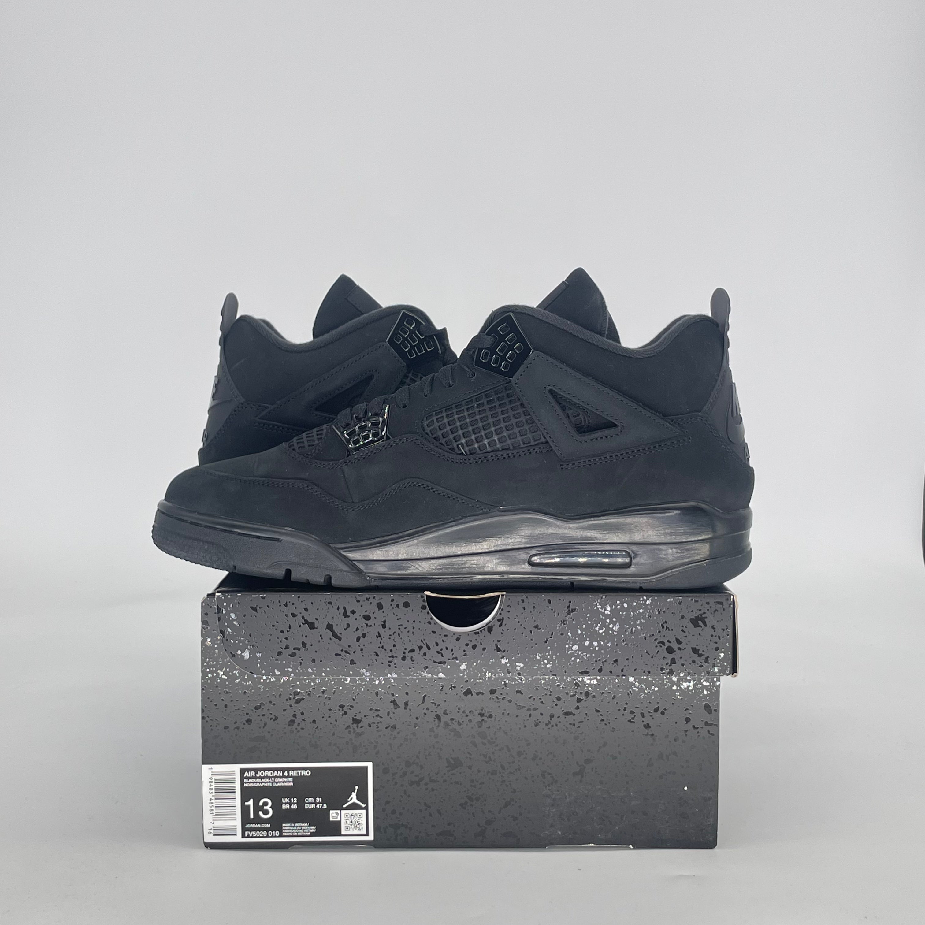 AIR JORDAN 4 BLACK CAT FV5029-010 SIZE 13/14.5W