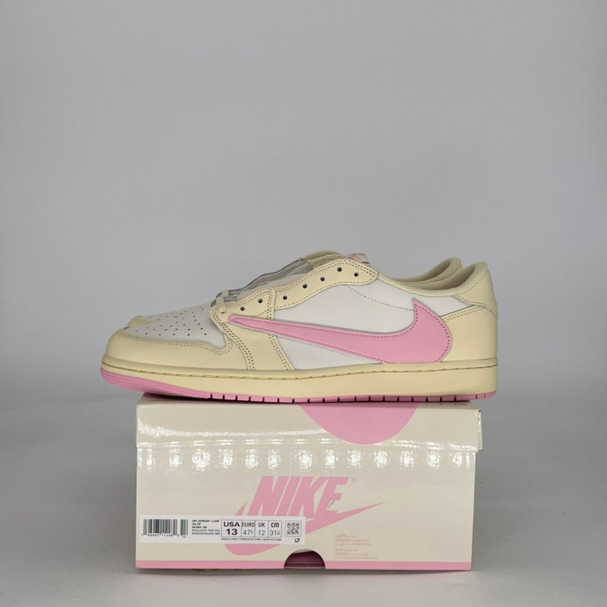 AIR JORDAN 1 LOW TRAVIS SCOTT SHY PINK IQ7604-100 SIZE 13/14.5W