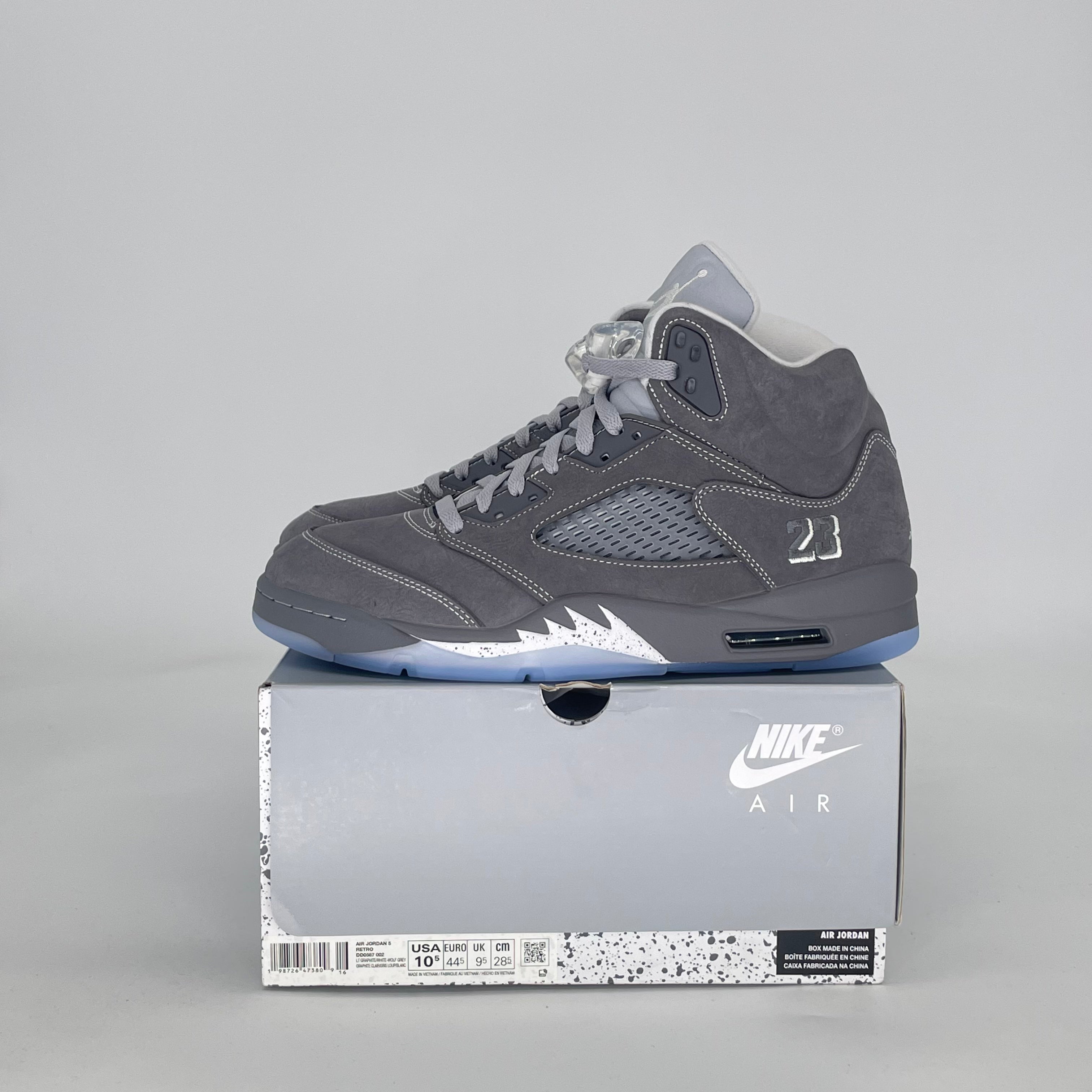 AIR JORDAN 5 WOLF GREY DD0587-002 SIZE 10.5/12W