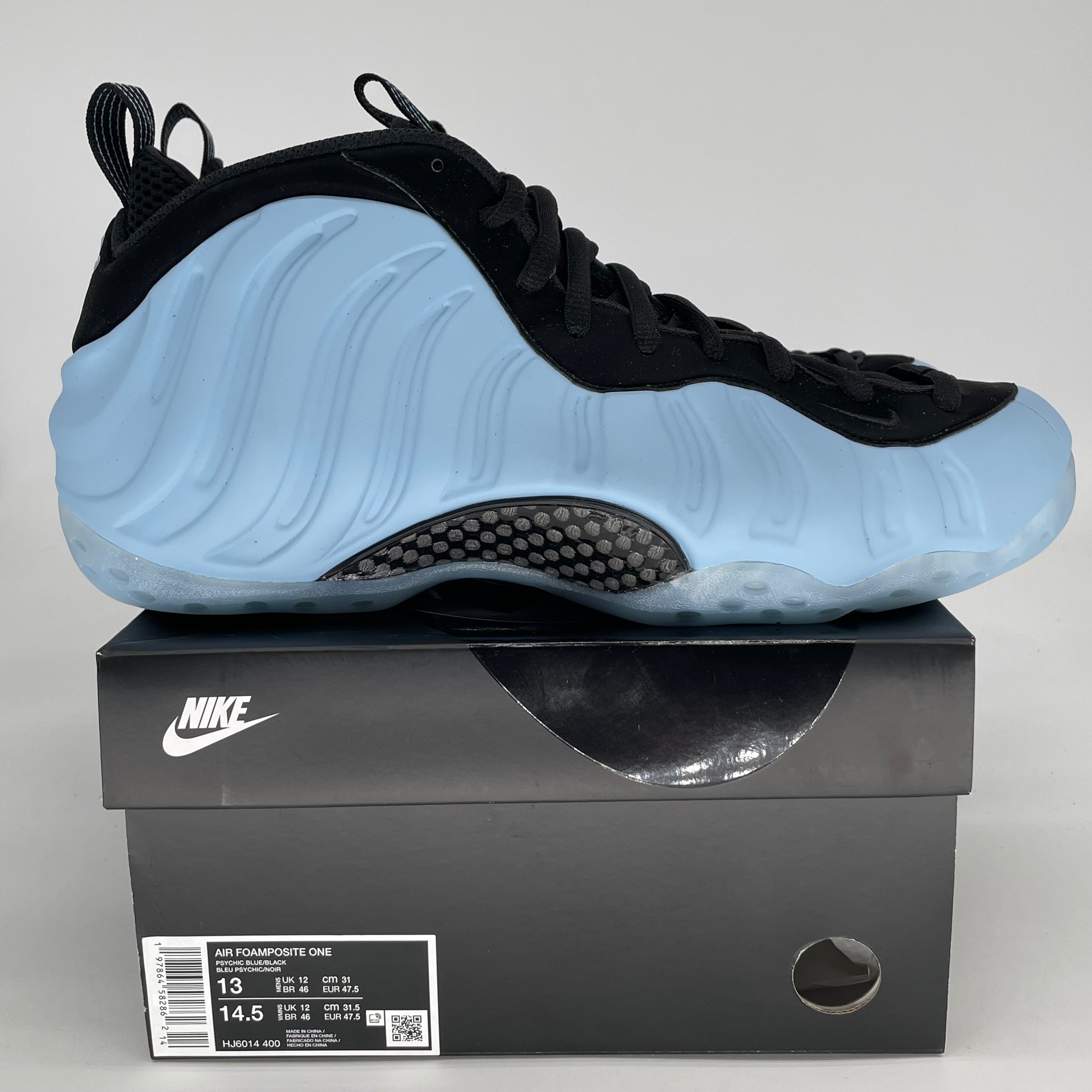 NIKE AIR FOAMPOSITE ONE PSYCHIC BLUE HJ6014-400 SIZE 13/14.5W