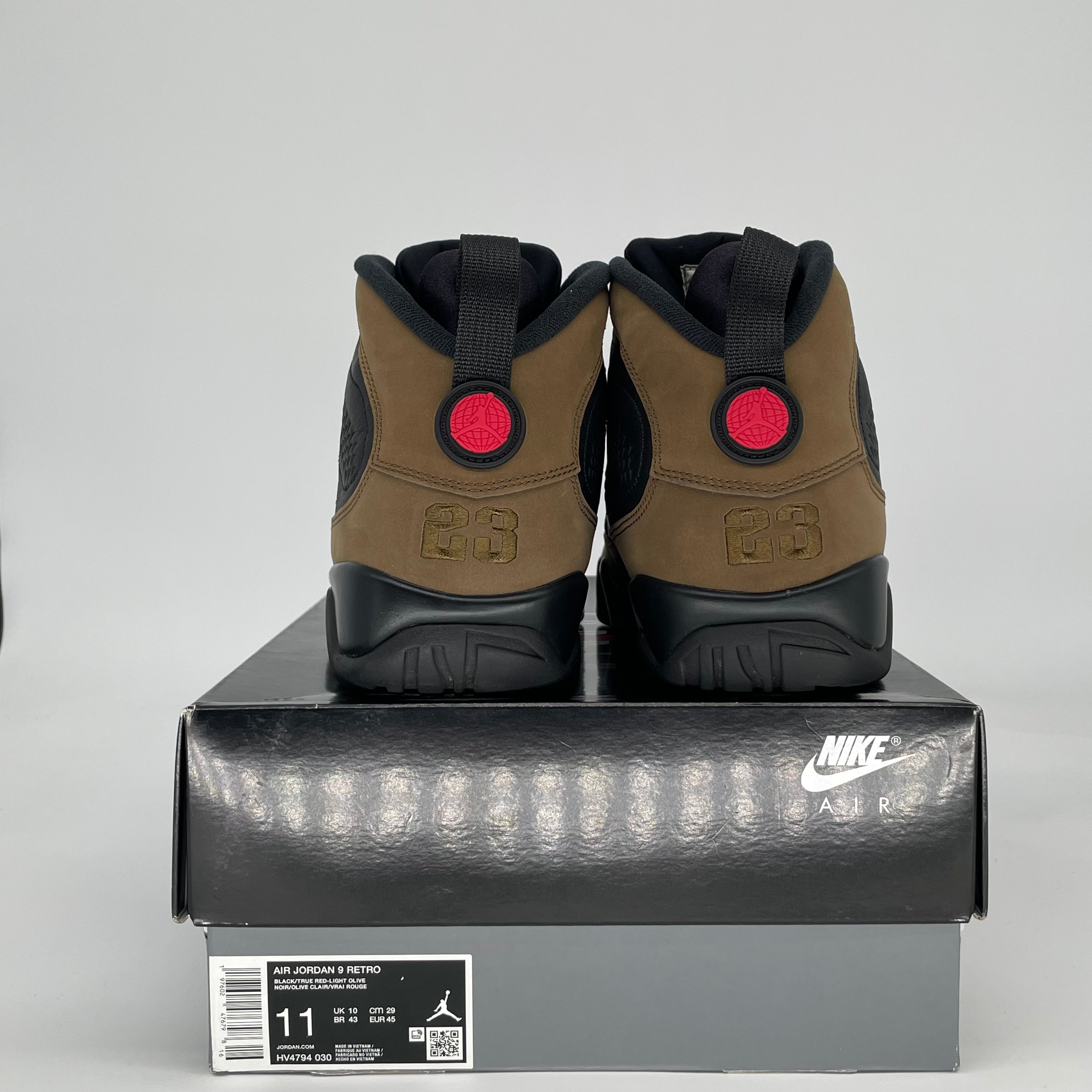 AIR JORDAN 9 OLIVE HV4794-030 SIZE 11/12.5W