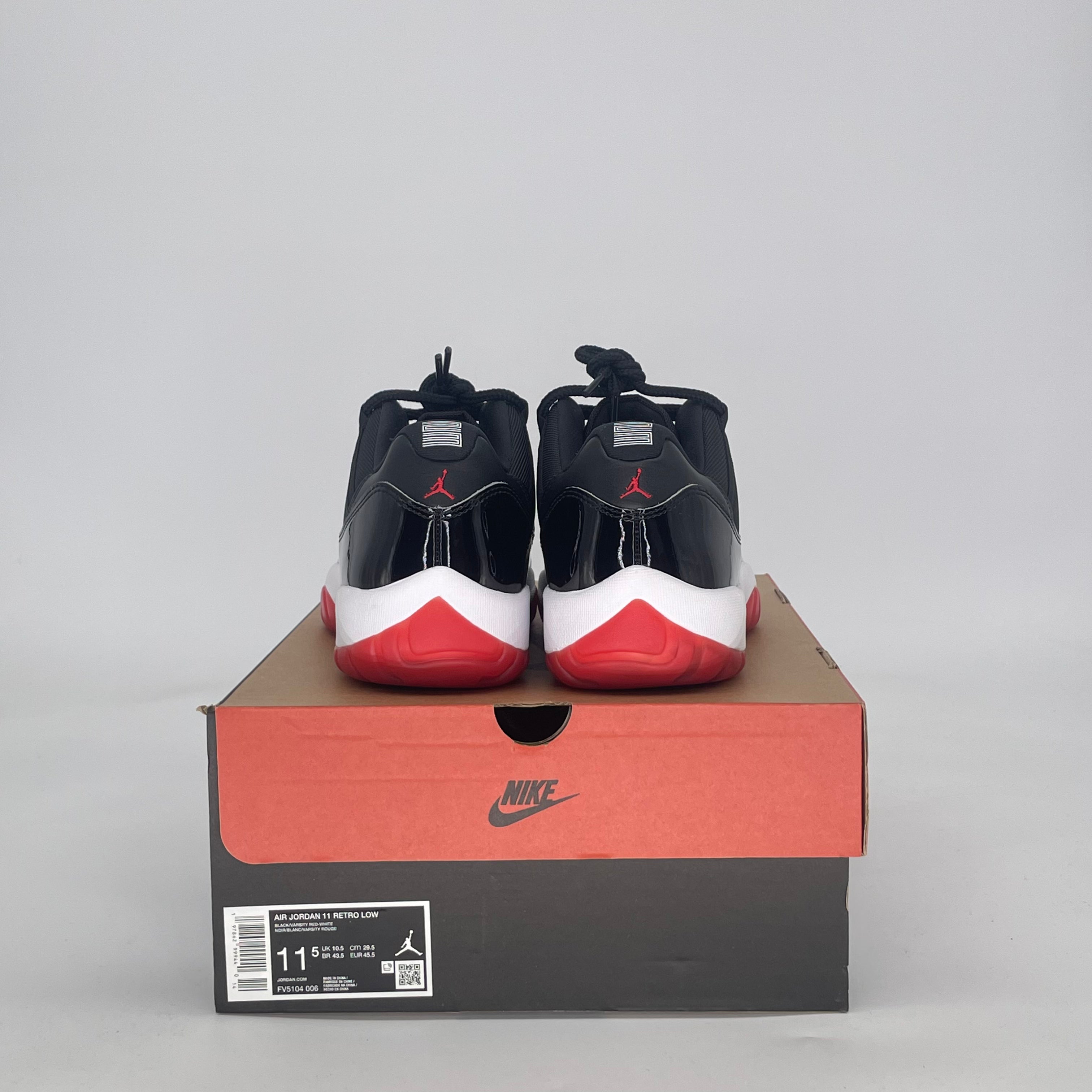 AIR JORDAN 11 LOW BRED FV5104-006 SIZE 11.5/13W