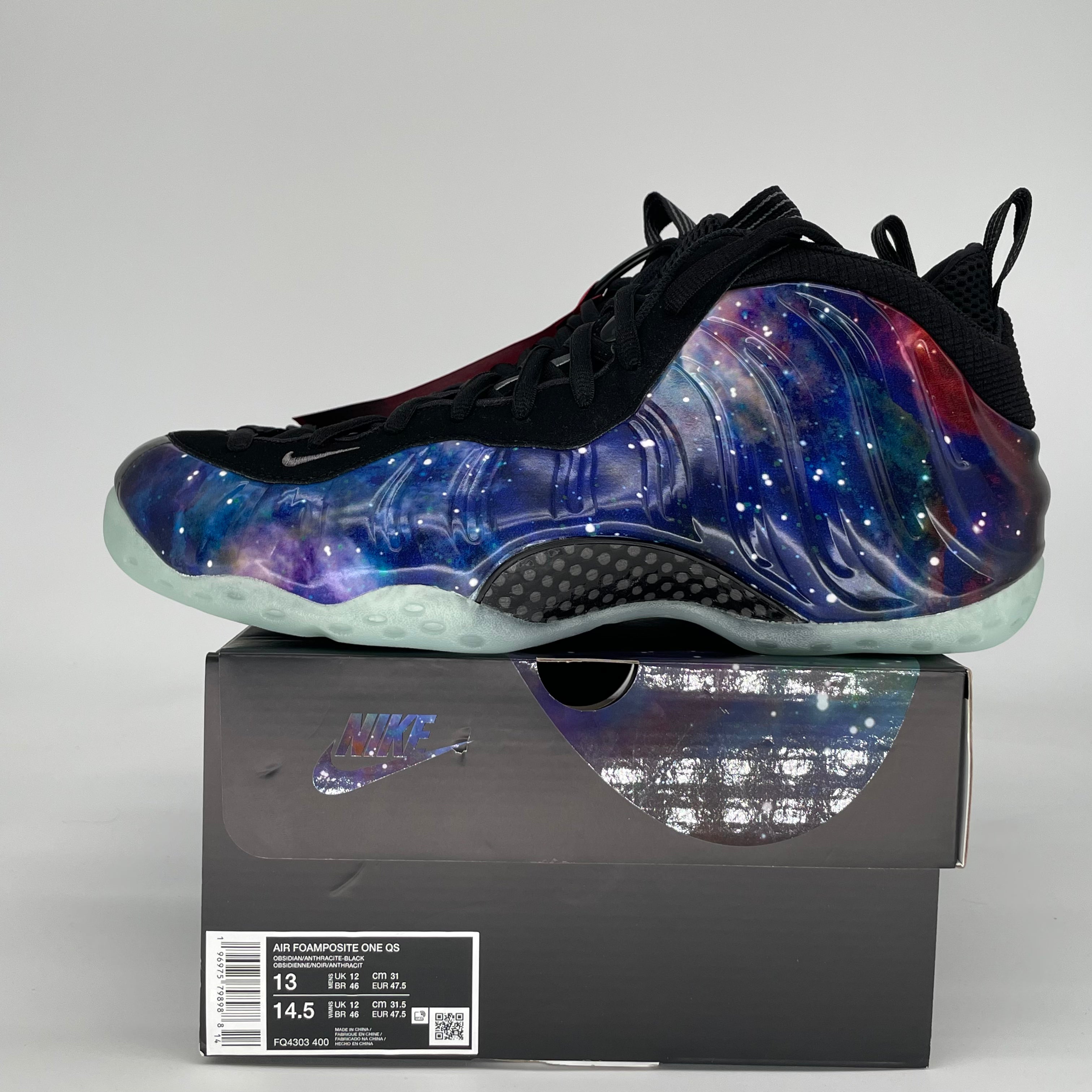 NIKE AIR FOAMPOSITE ONE GALAXY FQ4303-400 SIZE 13/14.5W