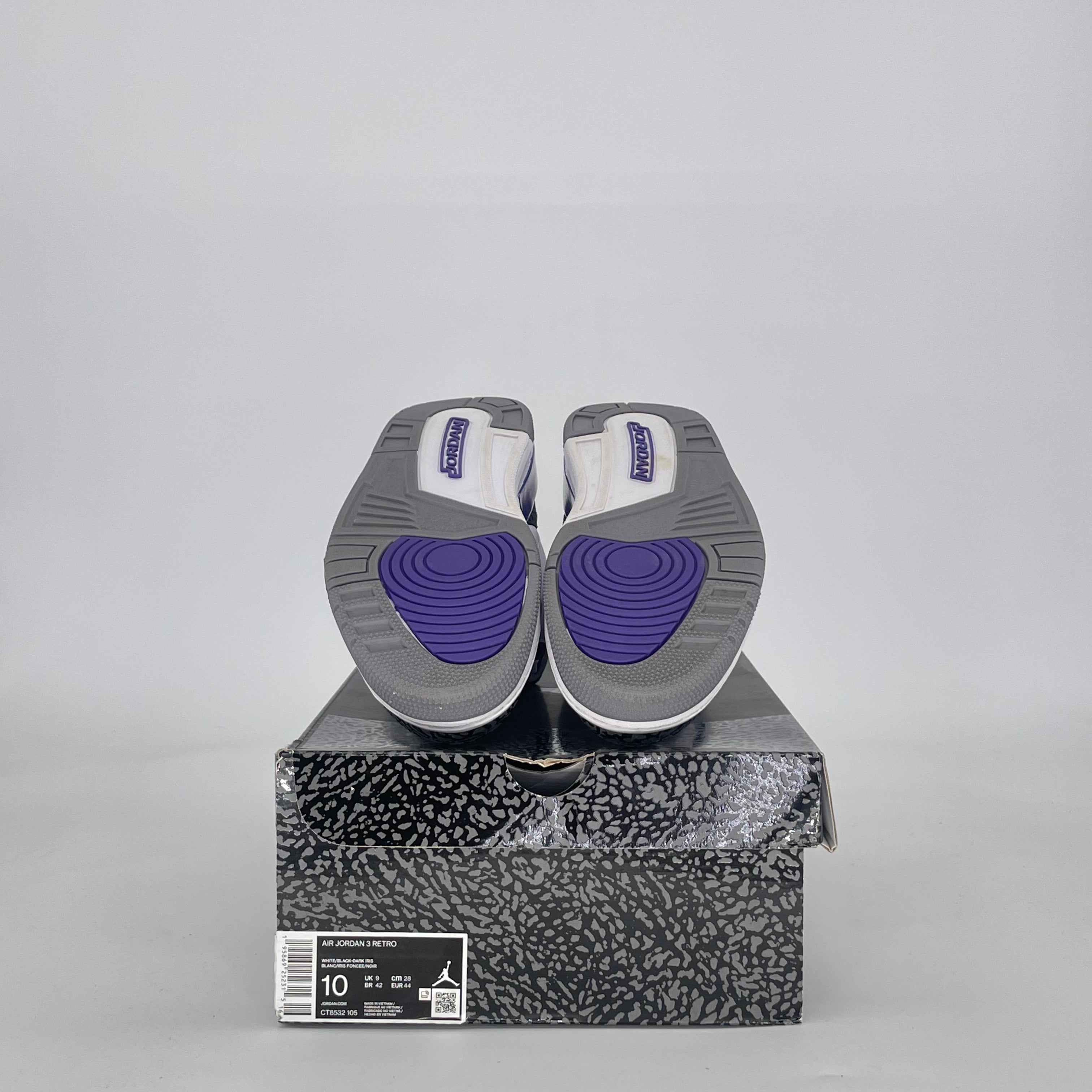 AIR JORDAN 3 DARK IRIS CT8532-105 SIZE 10/11.5W