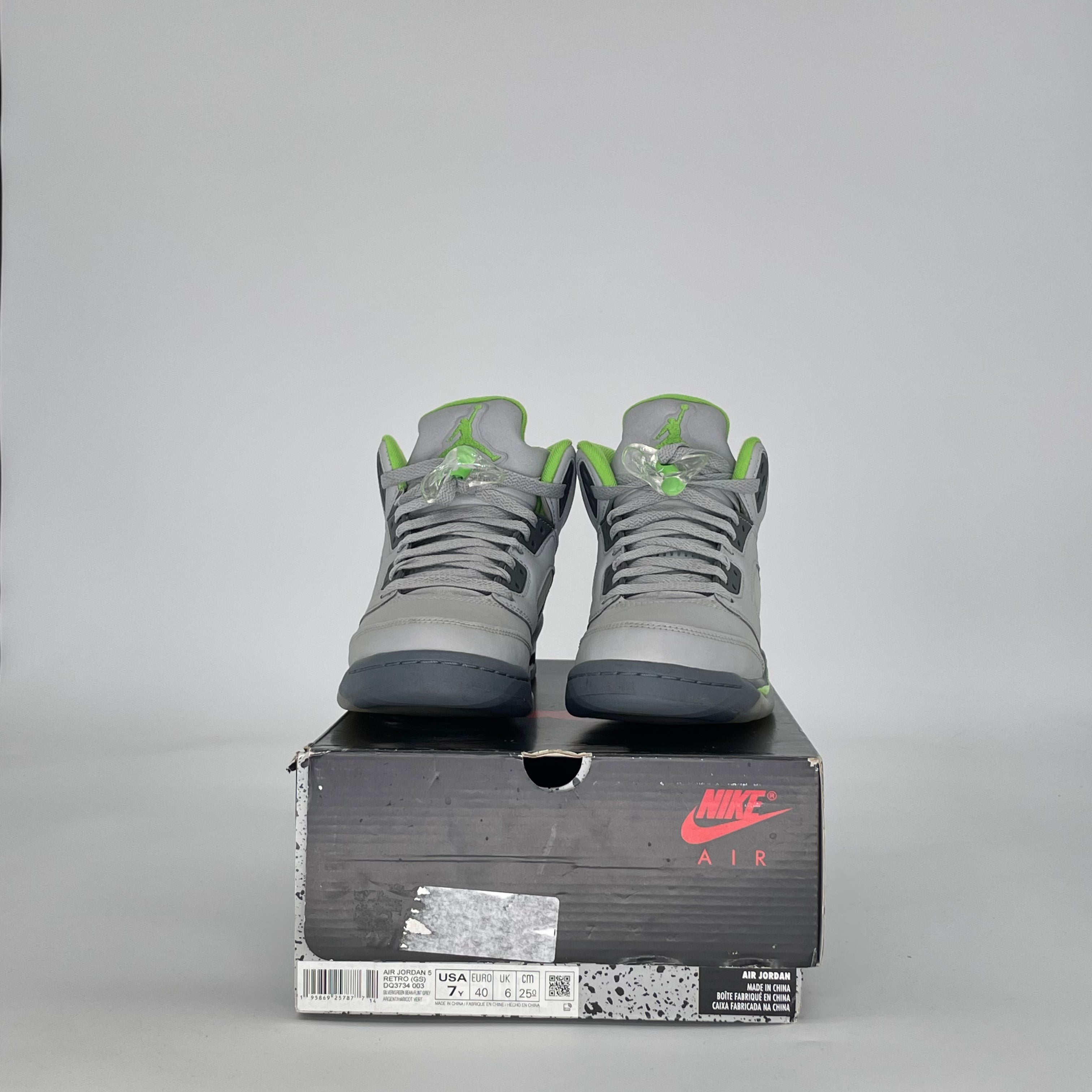 AIR JORDAN 5 GREEN BEAN DQ3734-003 SIZE 7/8.5W GS