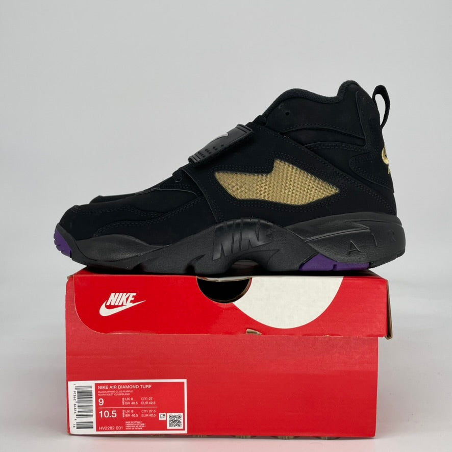 NIKE AIR DIAMOND TURF RAVENS HV2282-001 SIZE9/10.5W