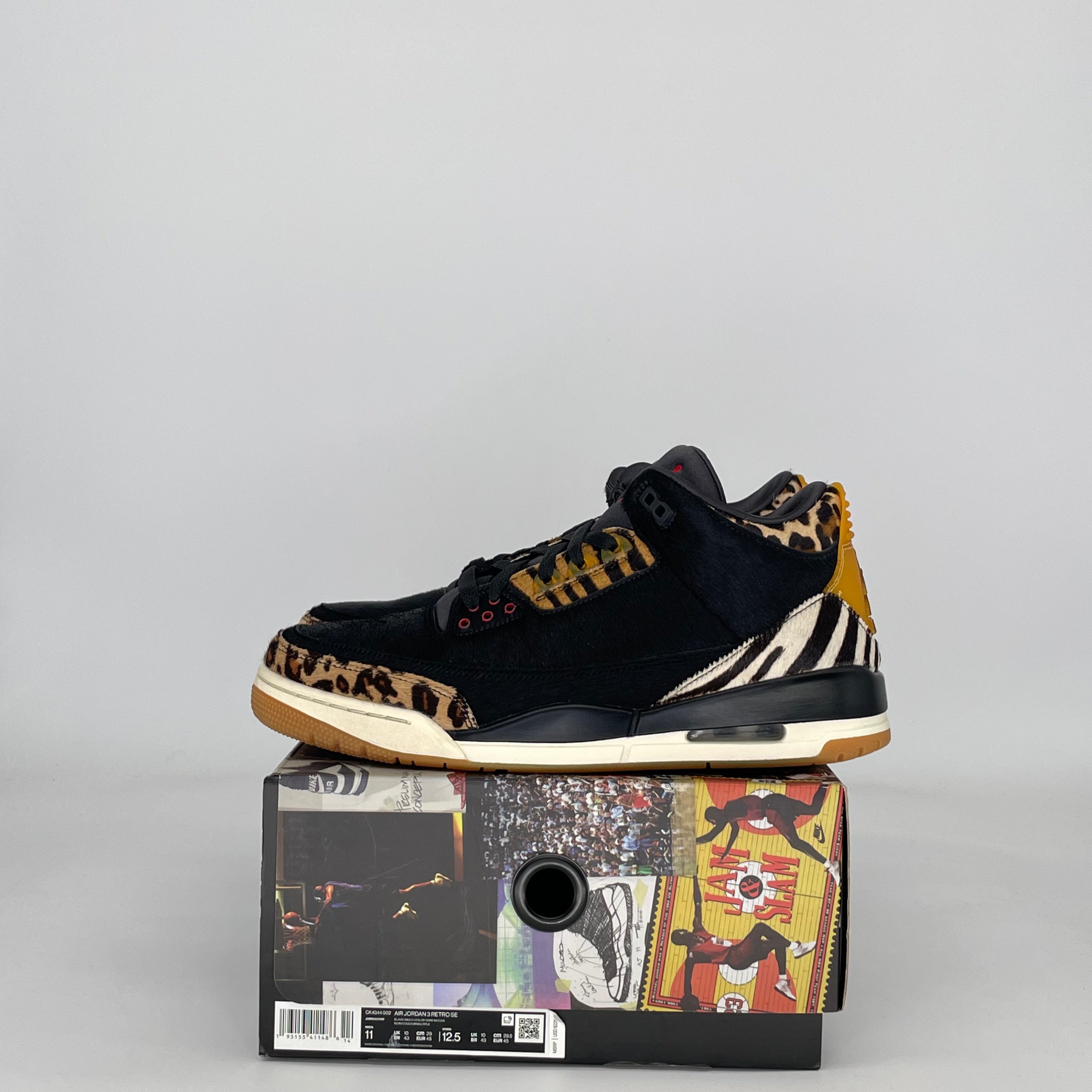 AIR JORDAN 3 ANIMAL INSTINCT CK4344-002 SIZE 11/12.5W
