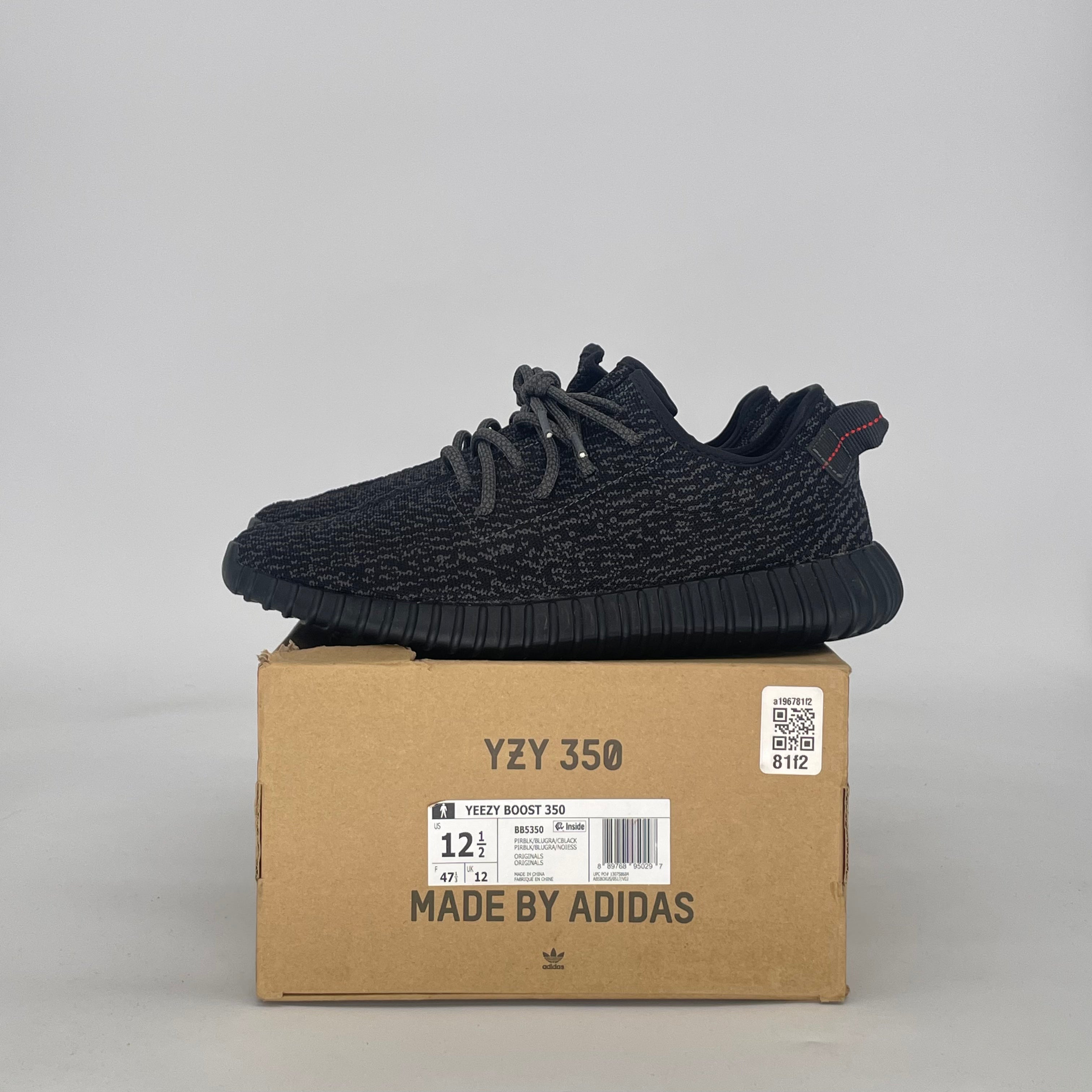 ADIDAS YEEZY BOOST 350 PIRATE BLACK BB5350 SIZE 12.5/14W