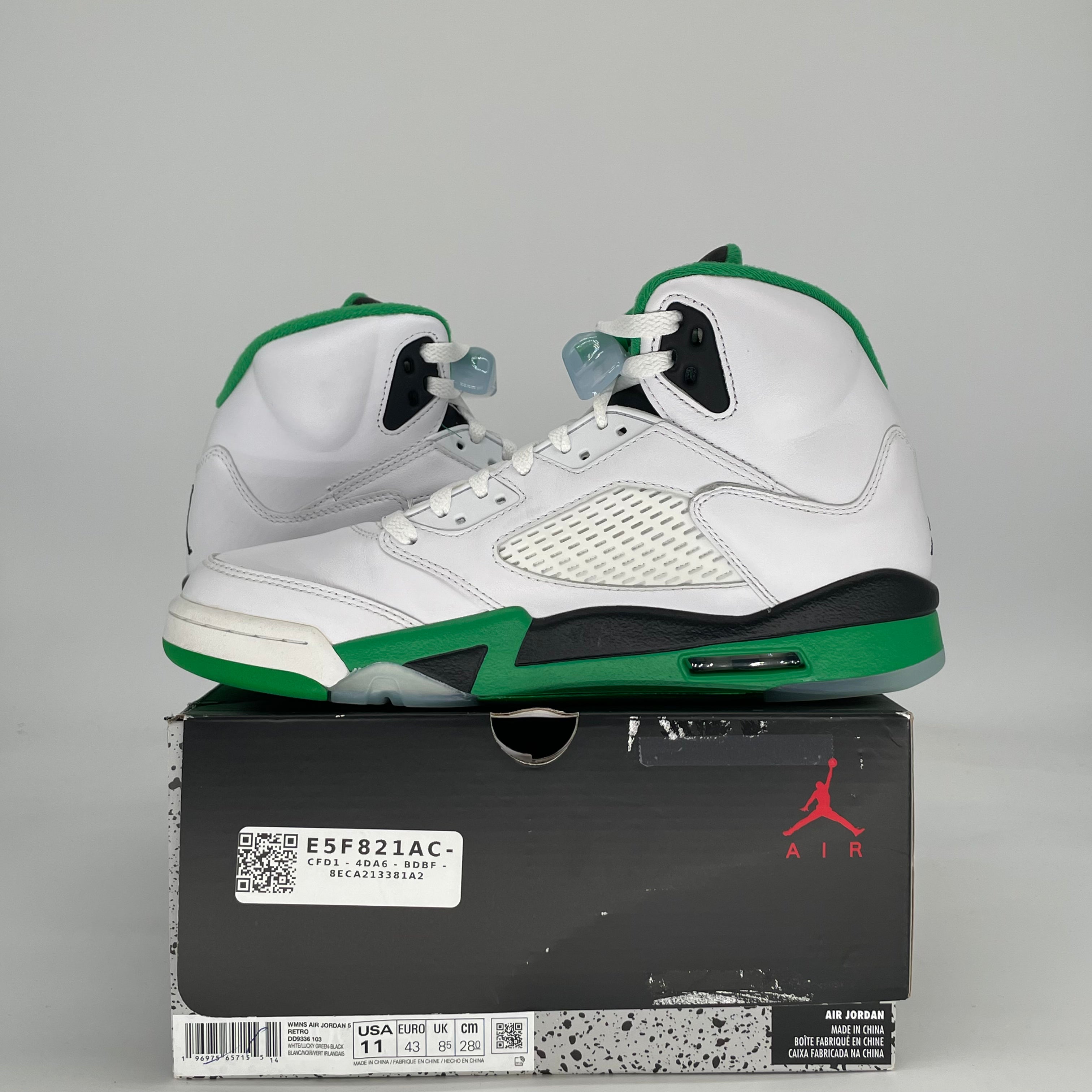 AIR JORDAN 5 LUCKY GREEN W DD9336-103 SIZE 9.5/11W