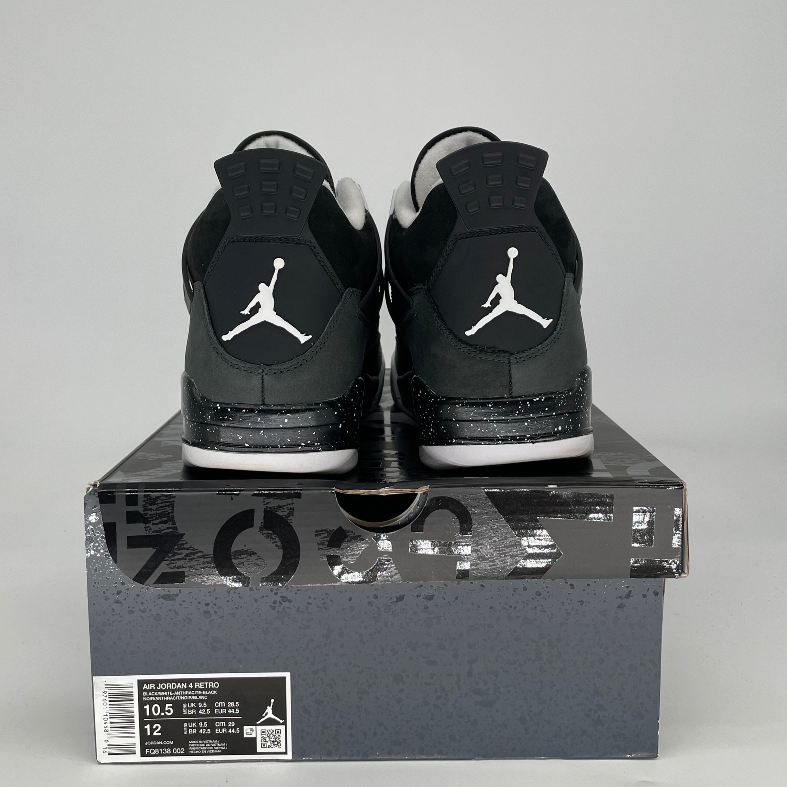AIR JORDAN 4 FEAR FQ8138-002 SIZE 10.5/12W