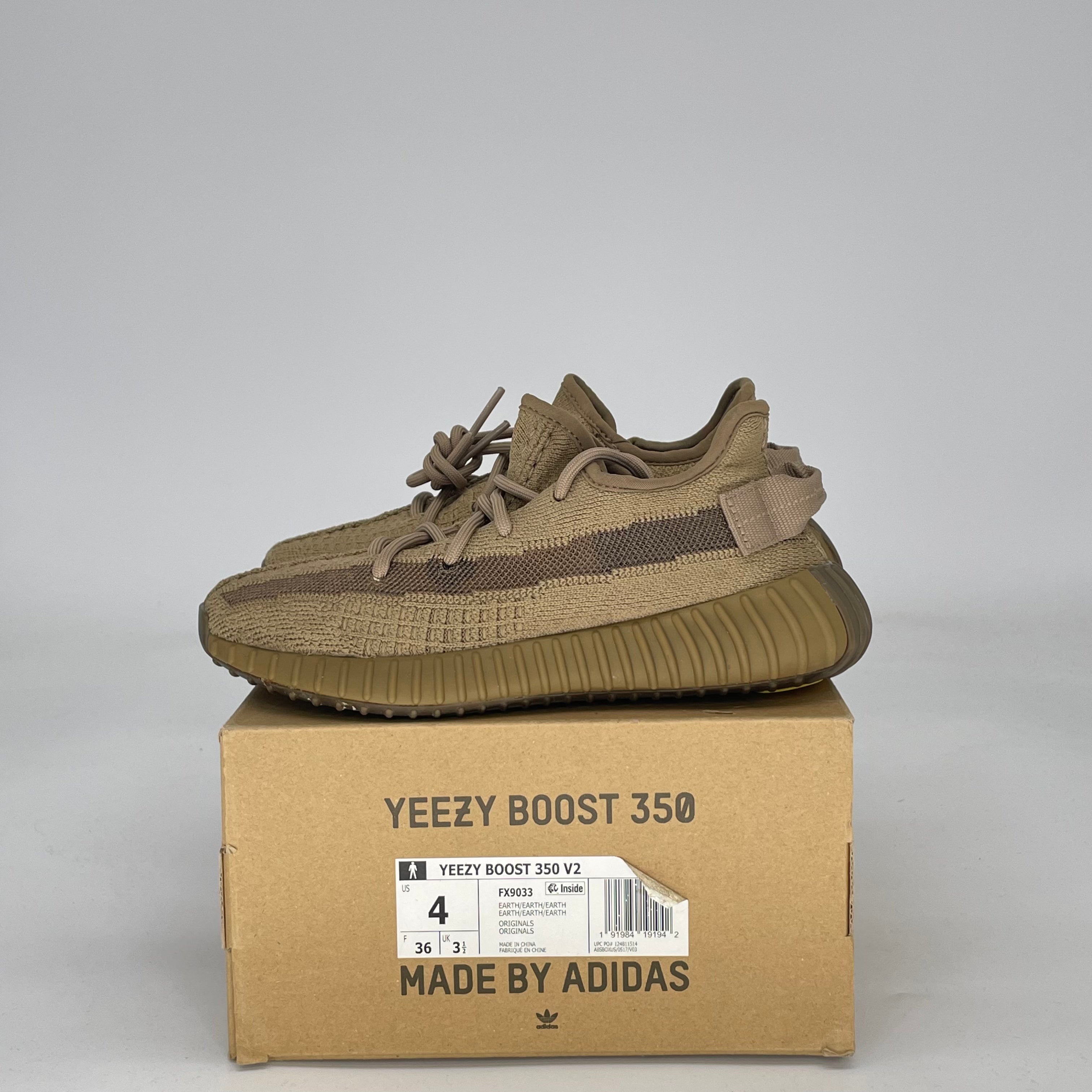 ADIDAS YEEZY 350 V2 EARTH FX9033 SIZE 4/5.5W GS