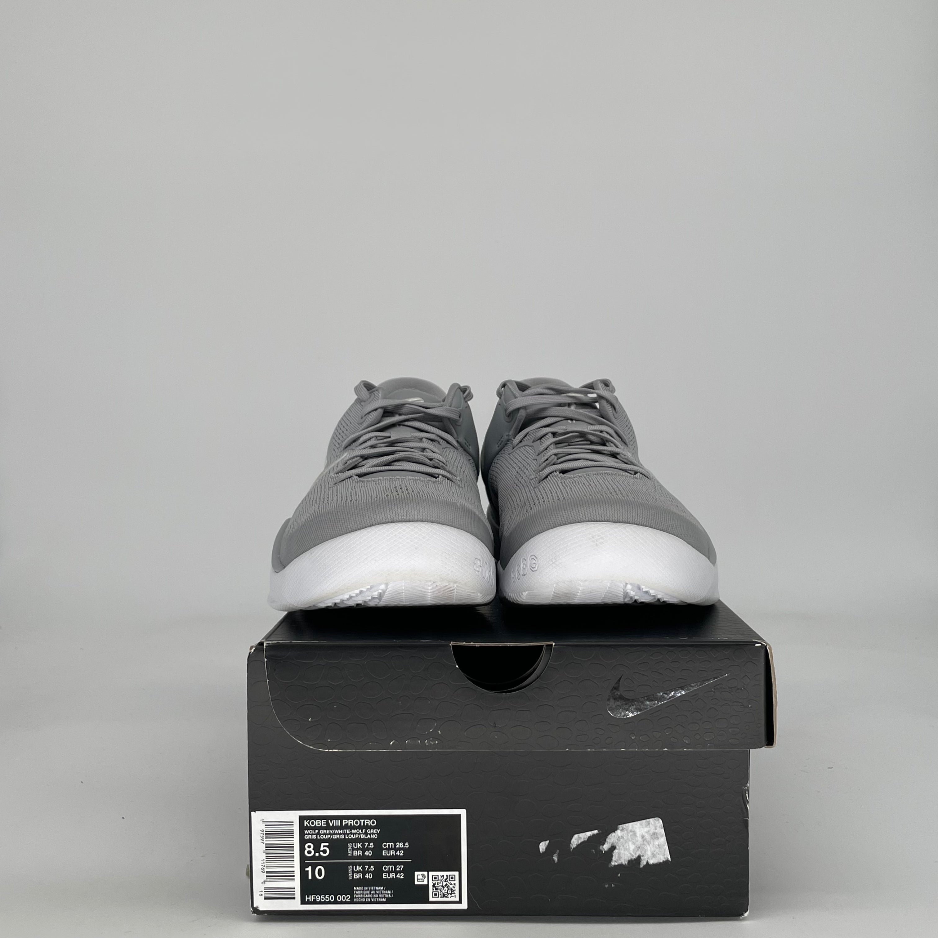NIKE KOBE 8 PROTRO WOLF GREY HF9550-002 SIZE 8.5/10W