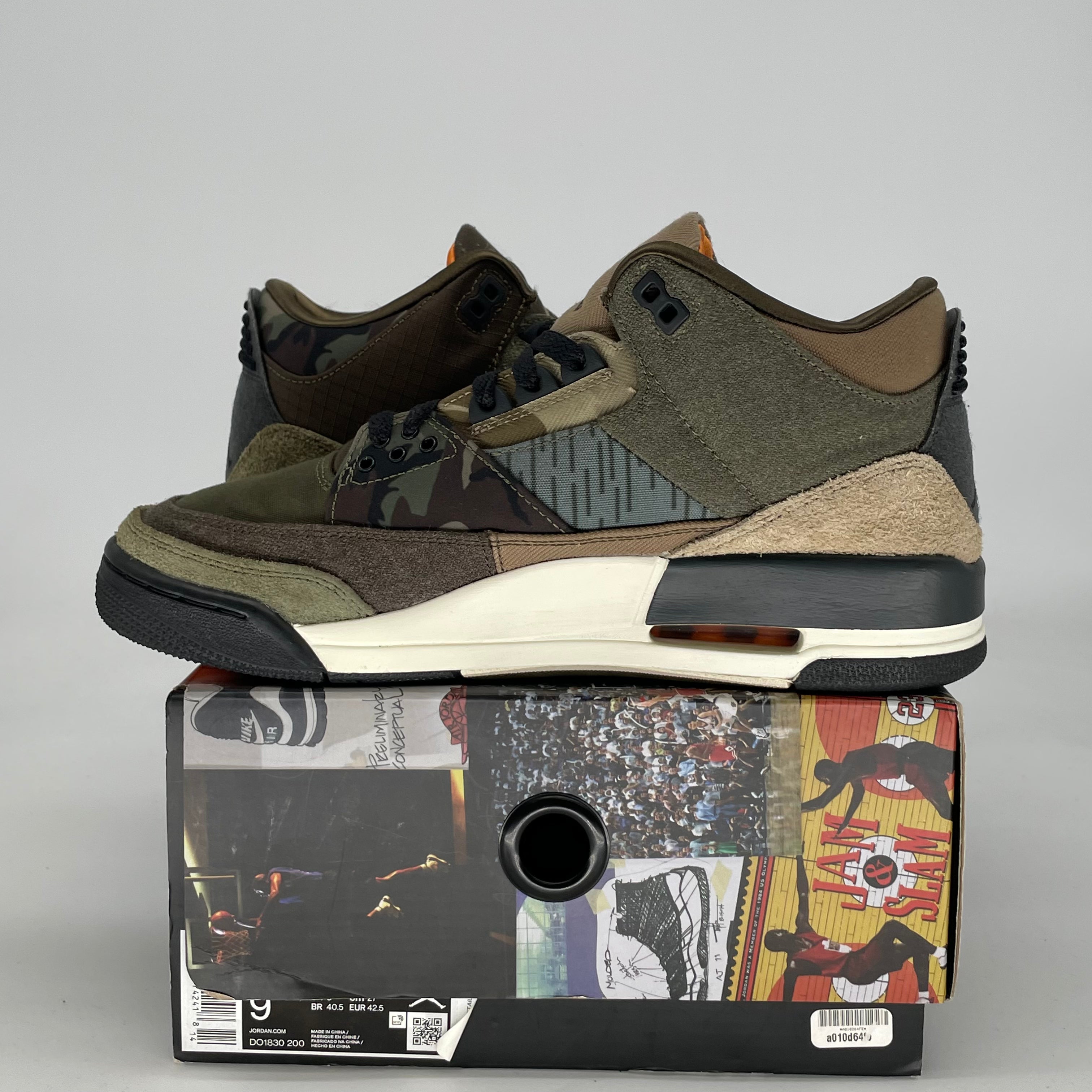 AIR JORDAN 3 PATCHWORK CAMO DO1830-200 SIZE 9/10.5W