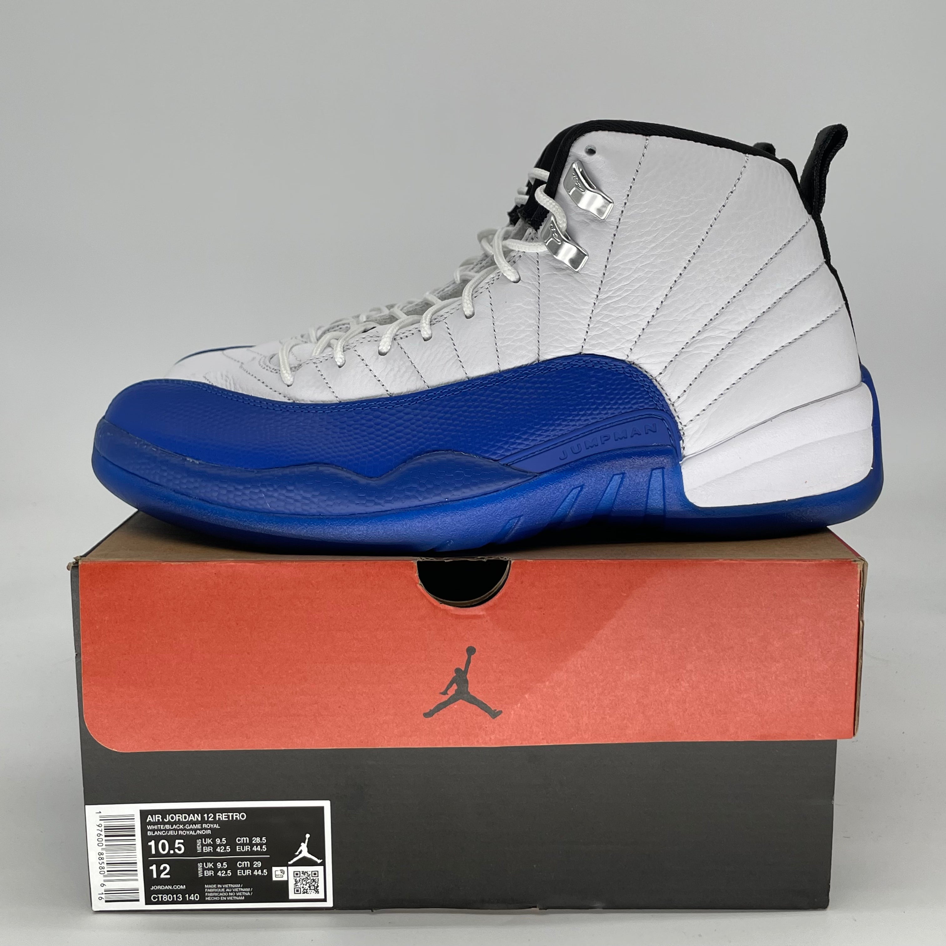 AIR JORDAN 12 BLUEBERRY CT8013-140 SIZE 10.5/12W