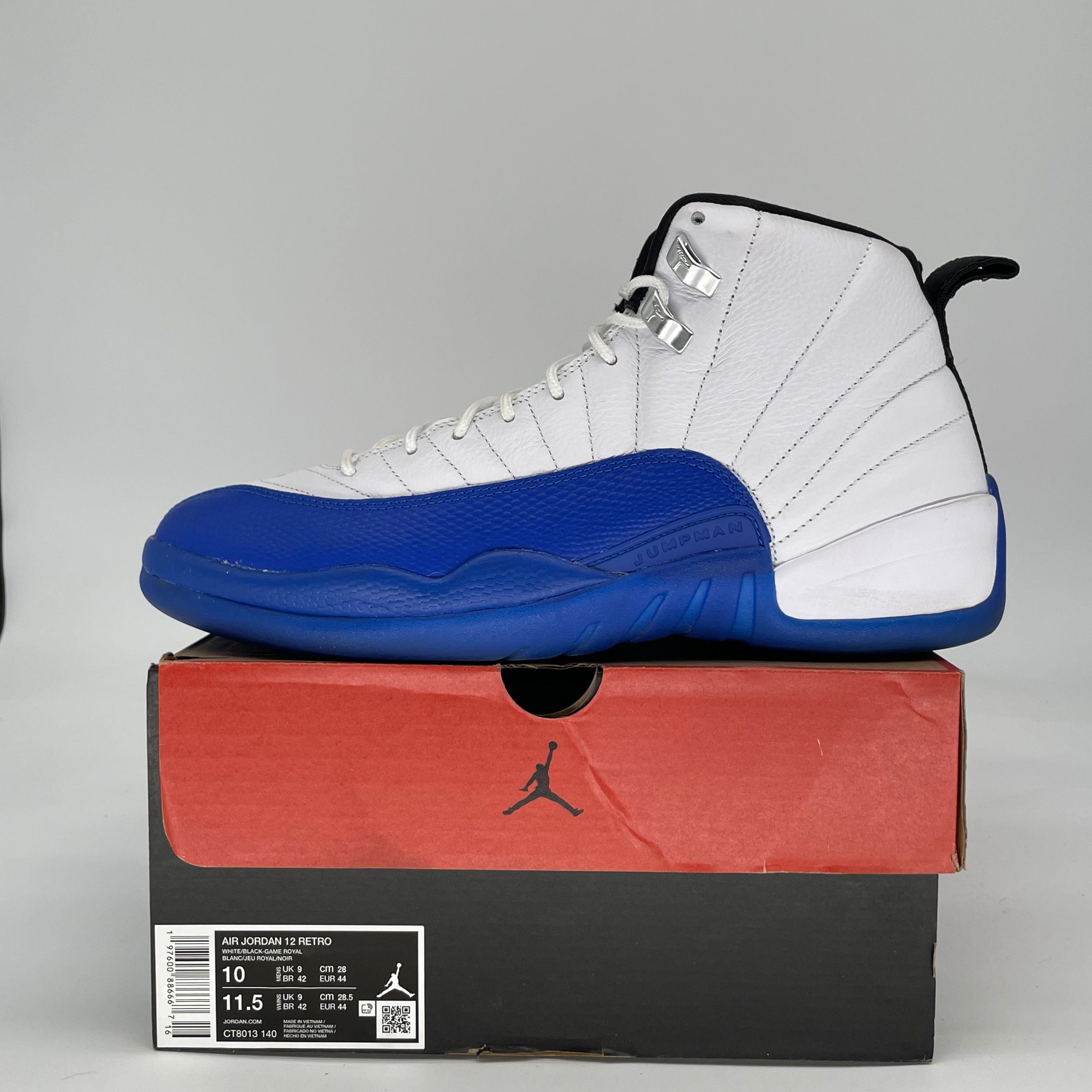 AIR JORAN 12 BLUEBERRY CT8013-140 SIZE 10/11.5W