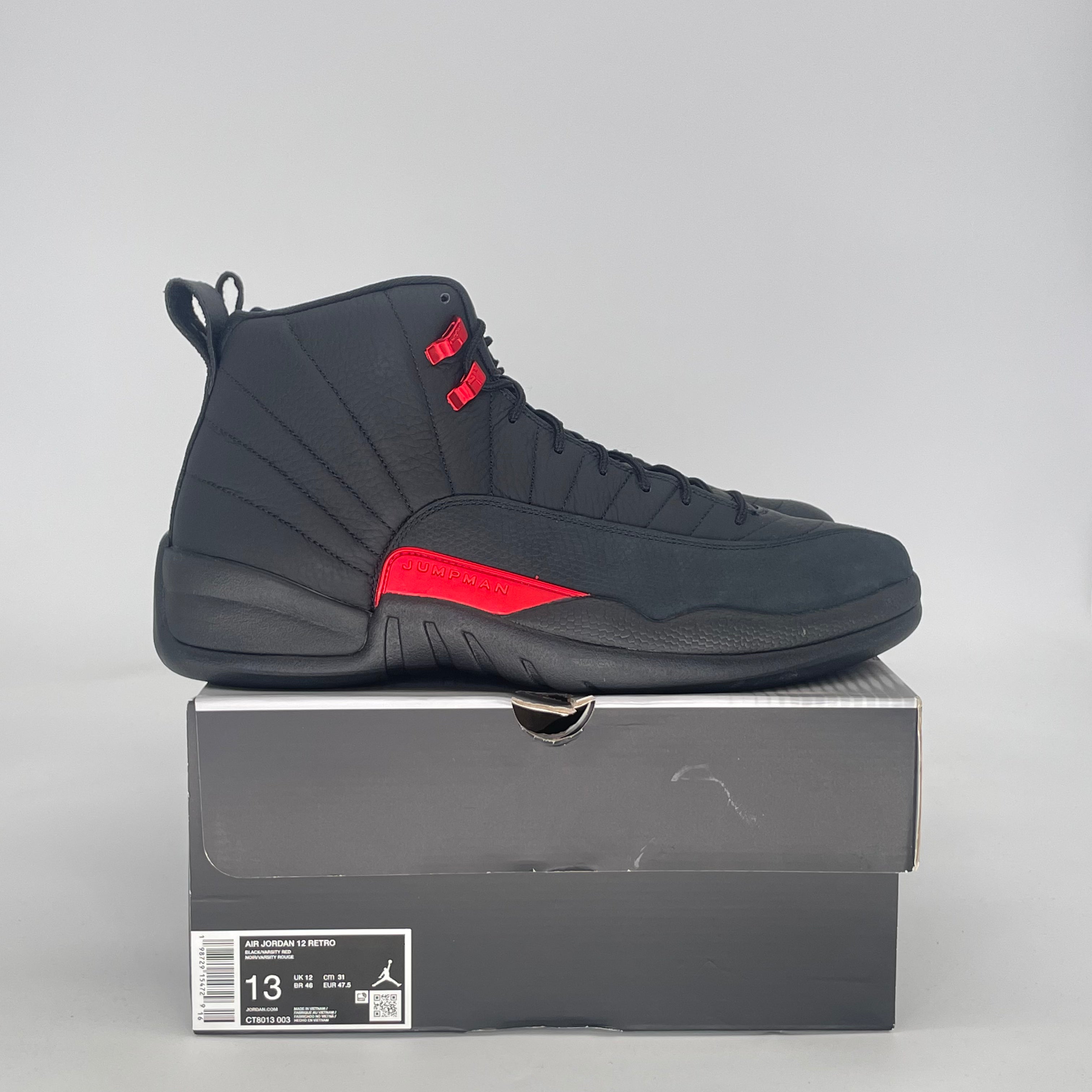 AIR JORDAN 12 BLOODLINE CT8013-003 SIZE 13/14.5W