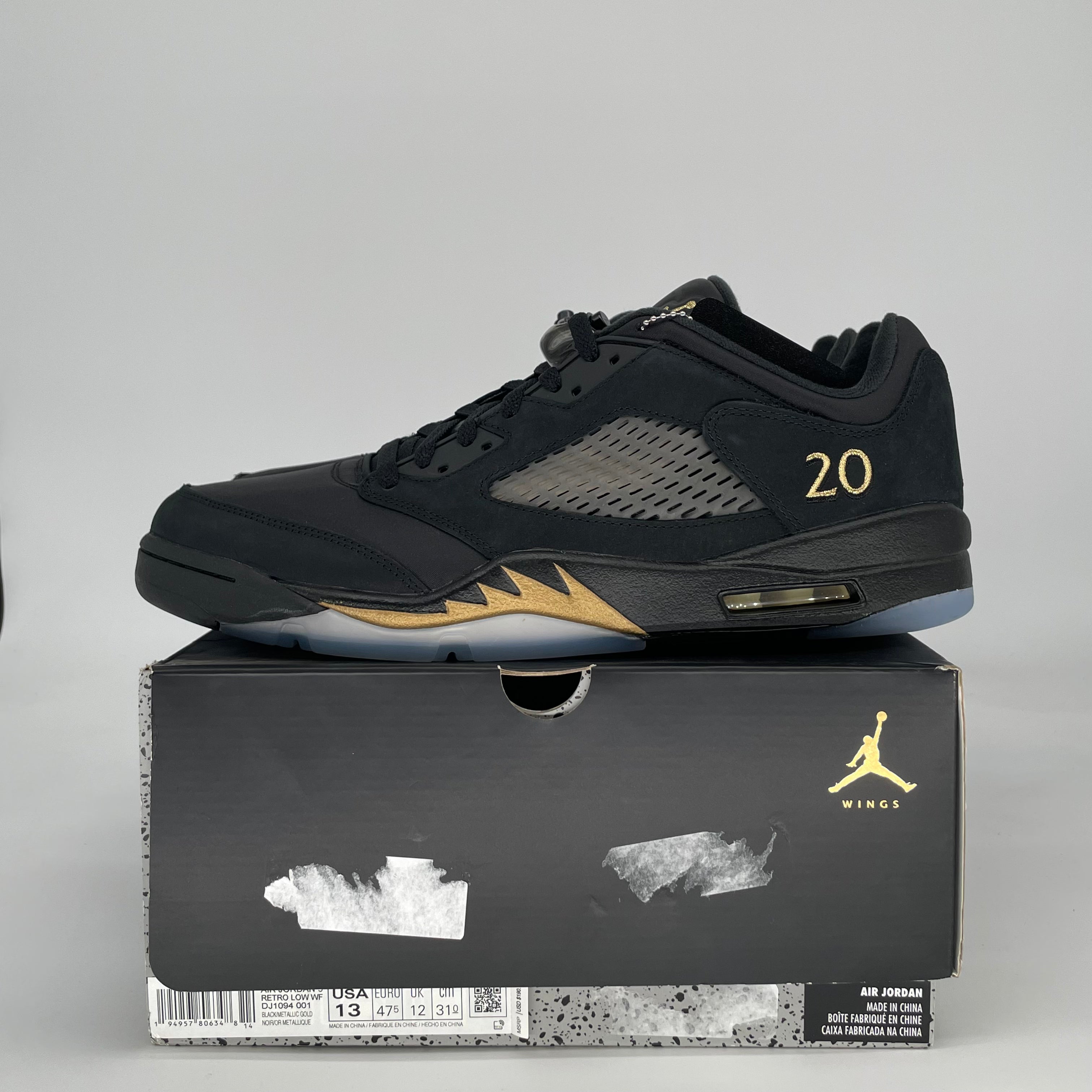 AIR JORDAN 5 LOW WINGS DJ1094-001 SIZE 13/14.5W