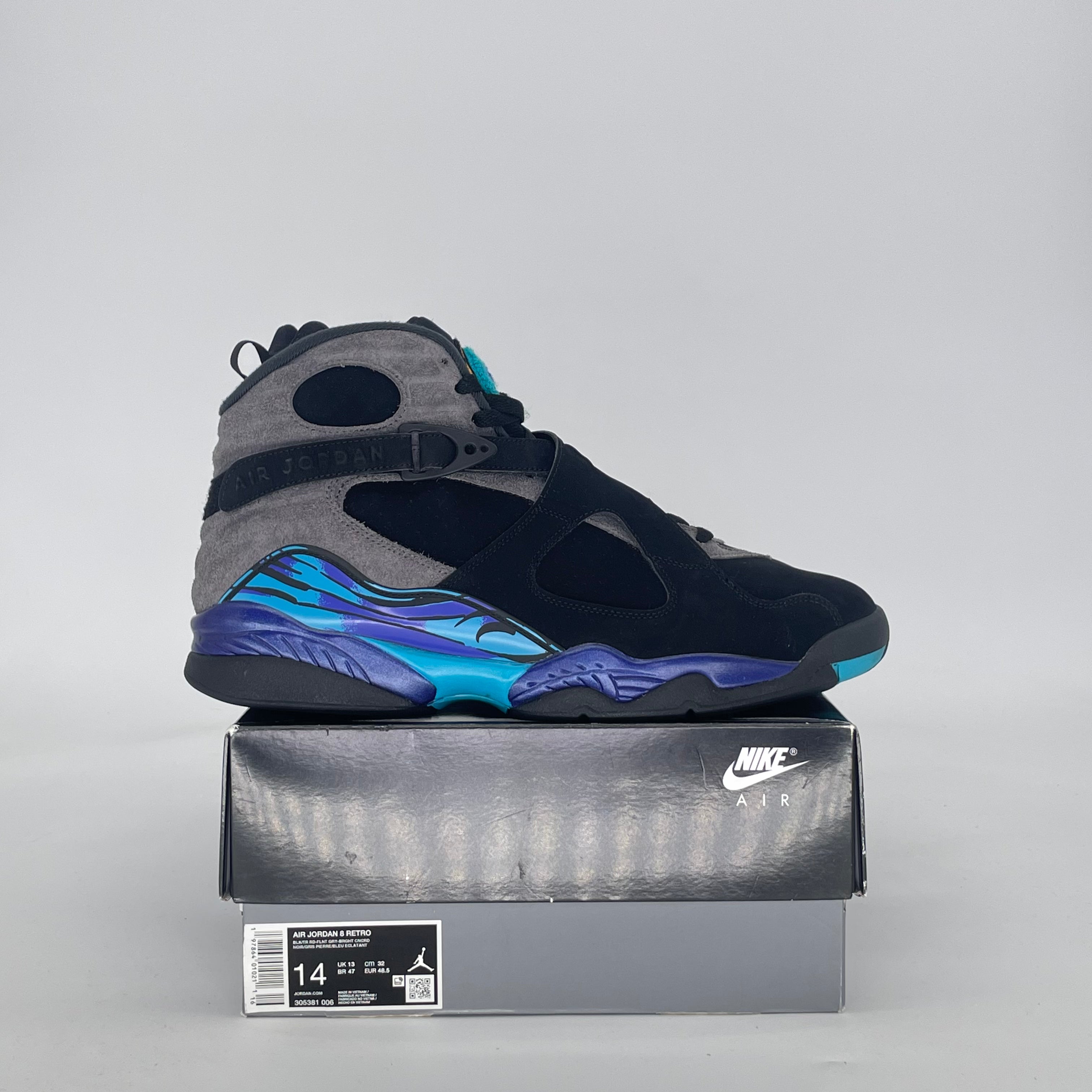 AIR JORDAN 8 AQUA 305381-006 SIZE 14/15.5W