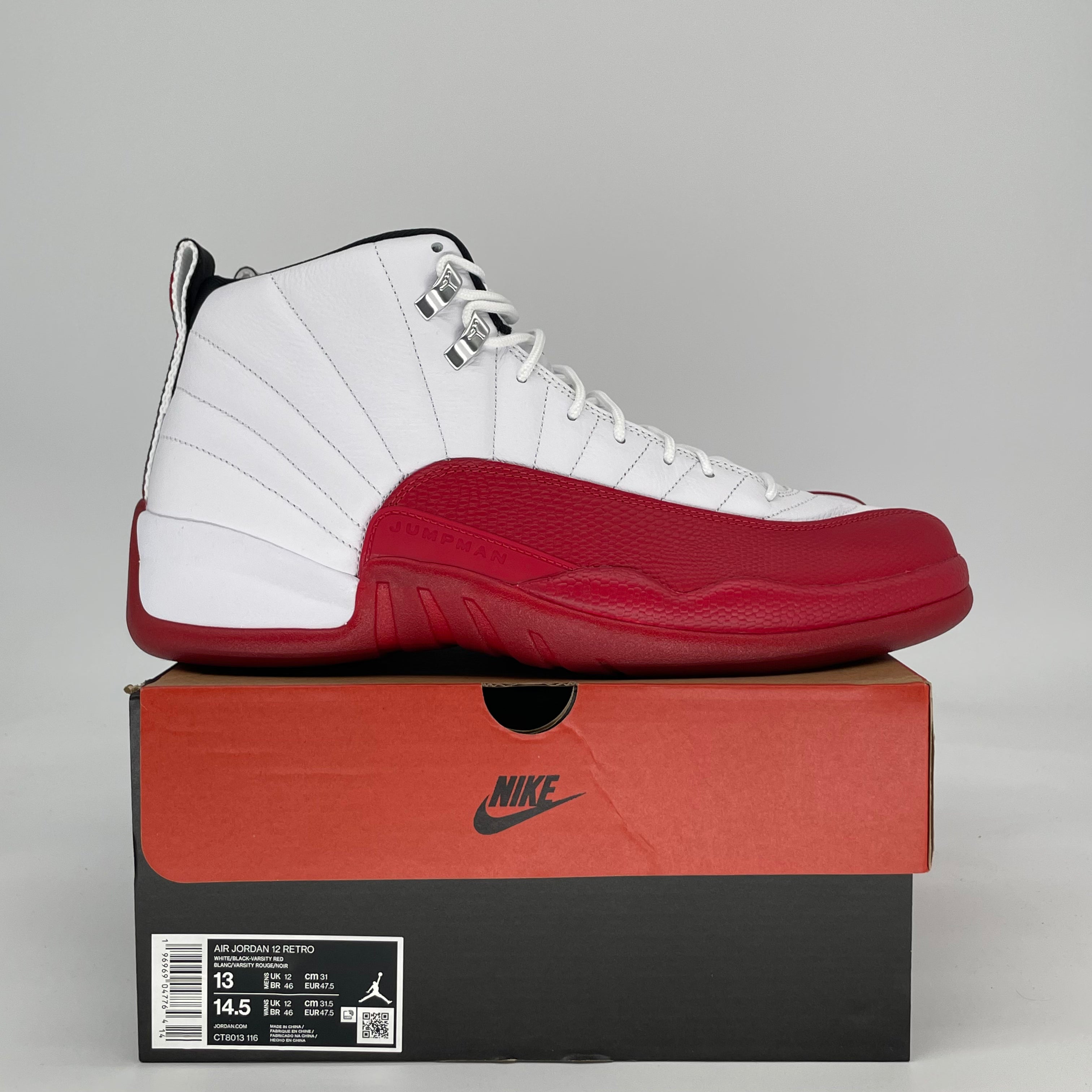 AIR JORDAN 12 CHERRY CT8013-116 SIZE 13/14.5W