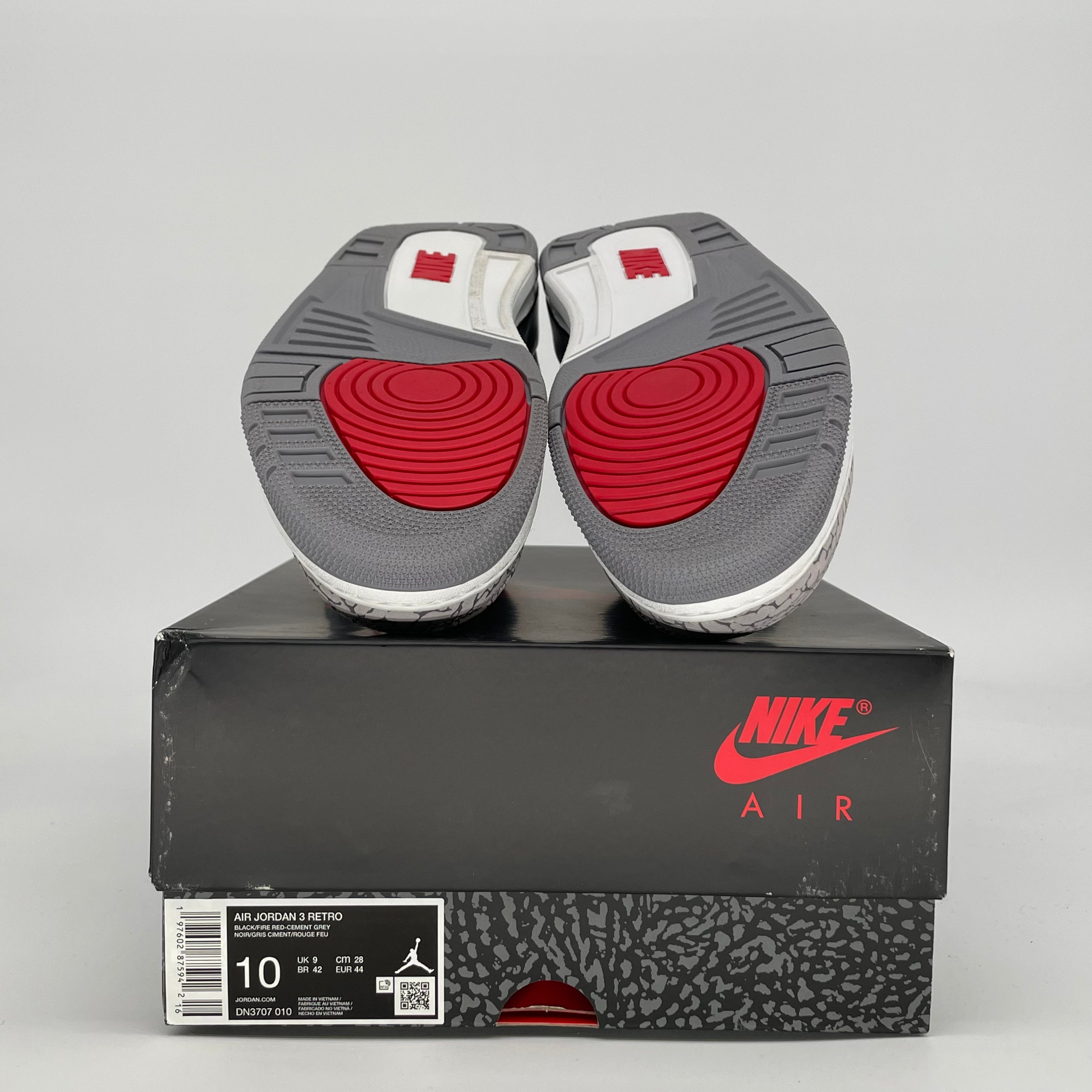 AIR JORDAN 3 BLACK CEMENT DN3707-010 SIZE 10/11.5W