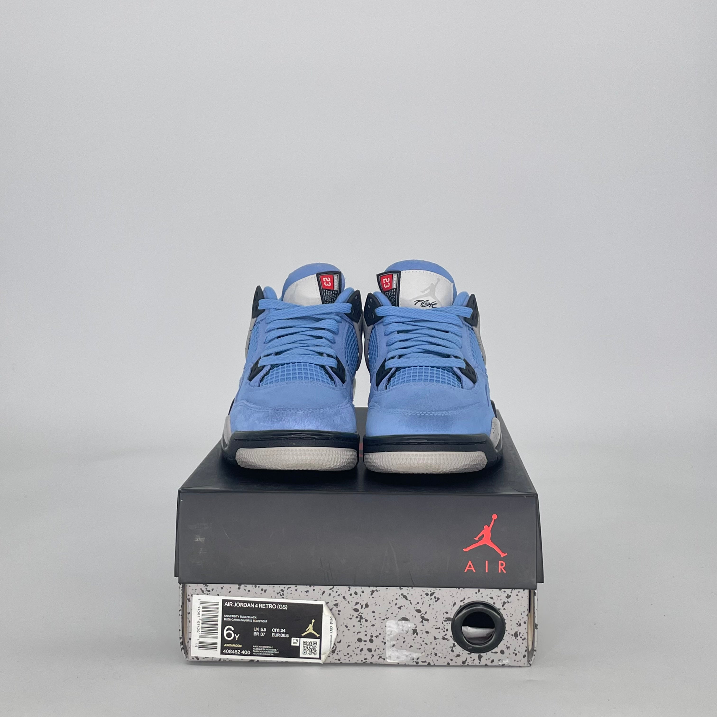 AIR JORDAN 4 UNIVERSITY BLUE 408452-400 SIZE 6/7.5W GS