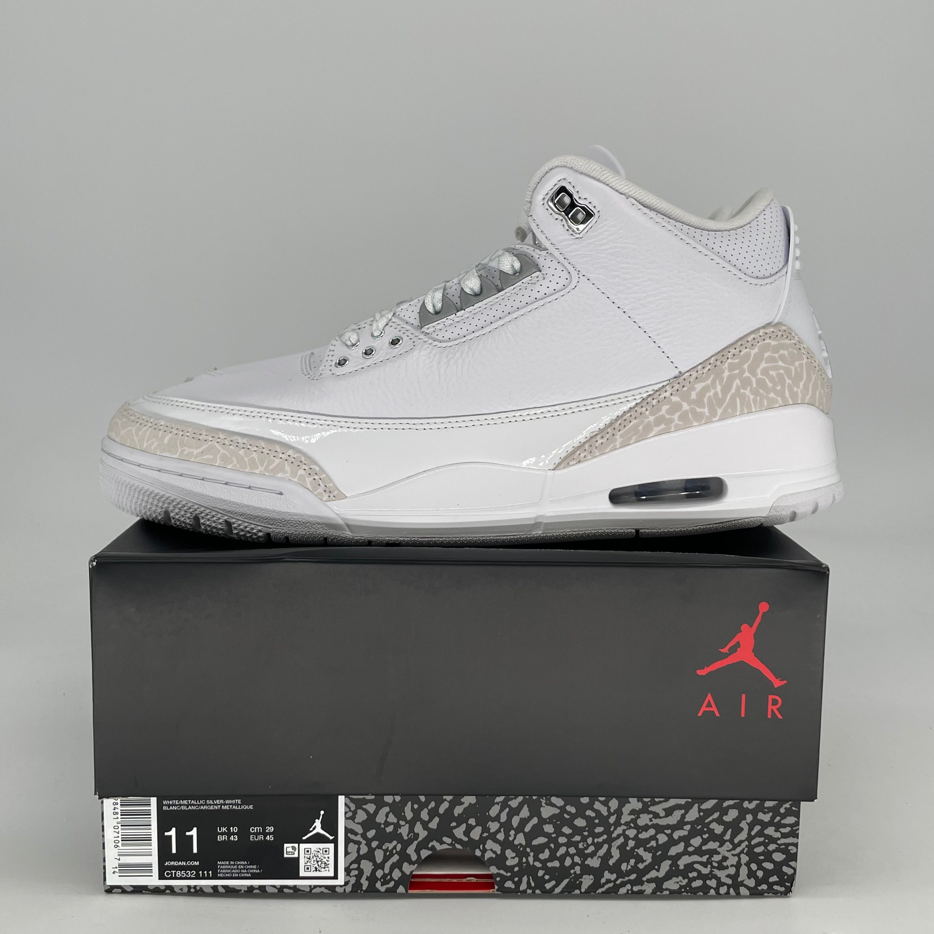 AIR JORDAN 3 PURE MONEY CT8532-111 SIZE 11/12.5W