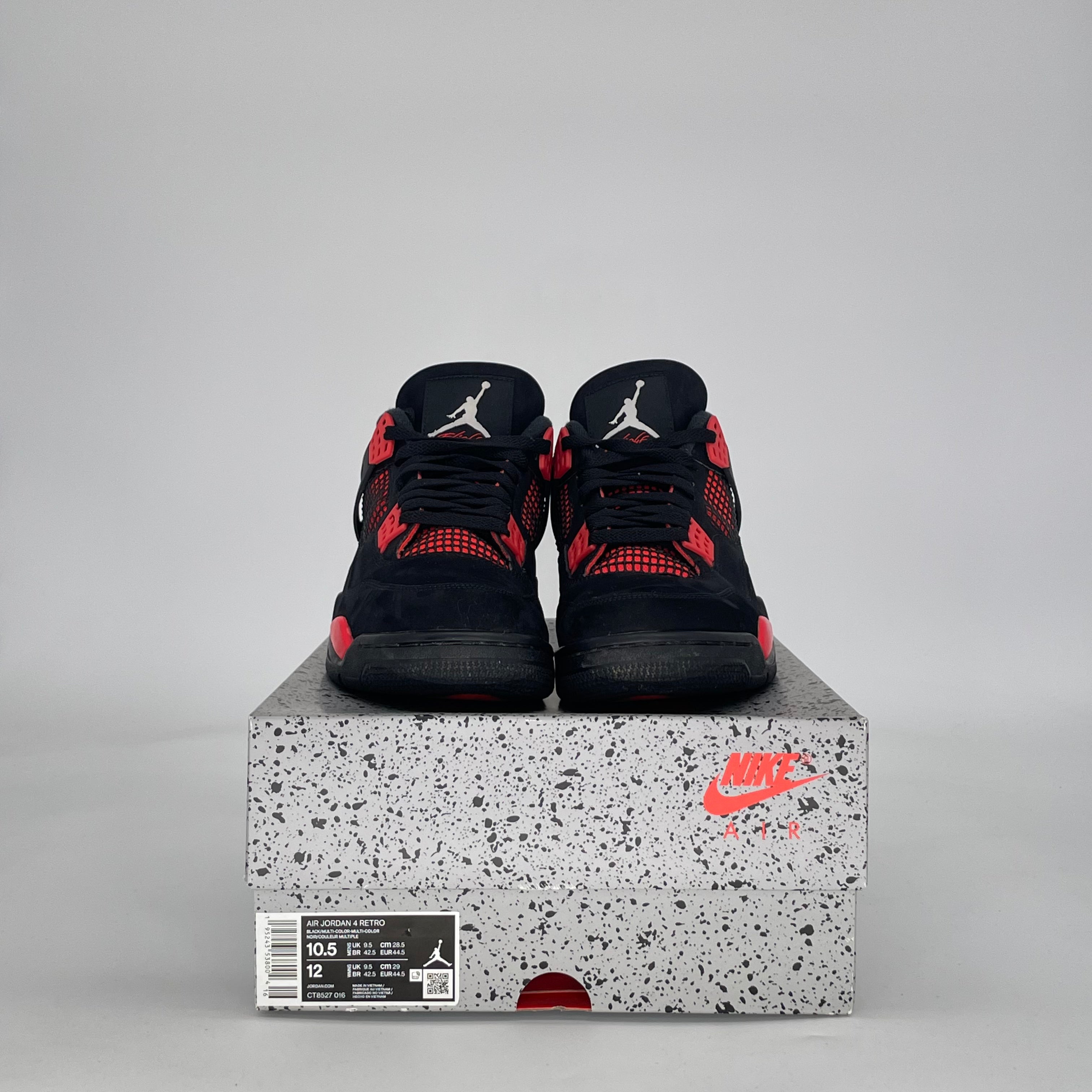 AIR JORDAN 4 RED THUNDER CT8527-016 SIZE 10.5/12W