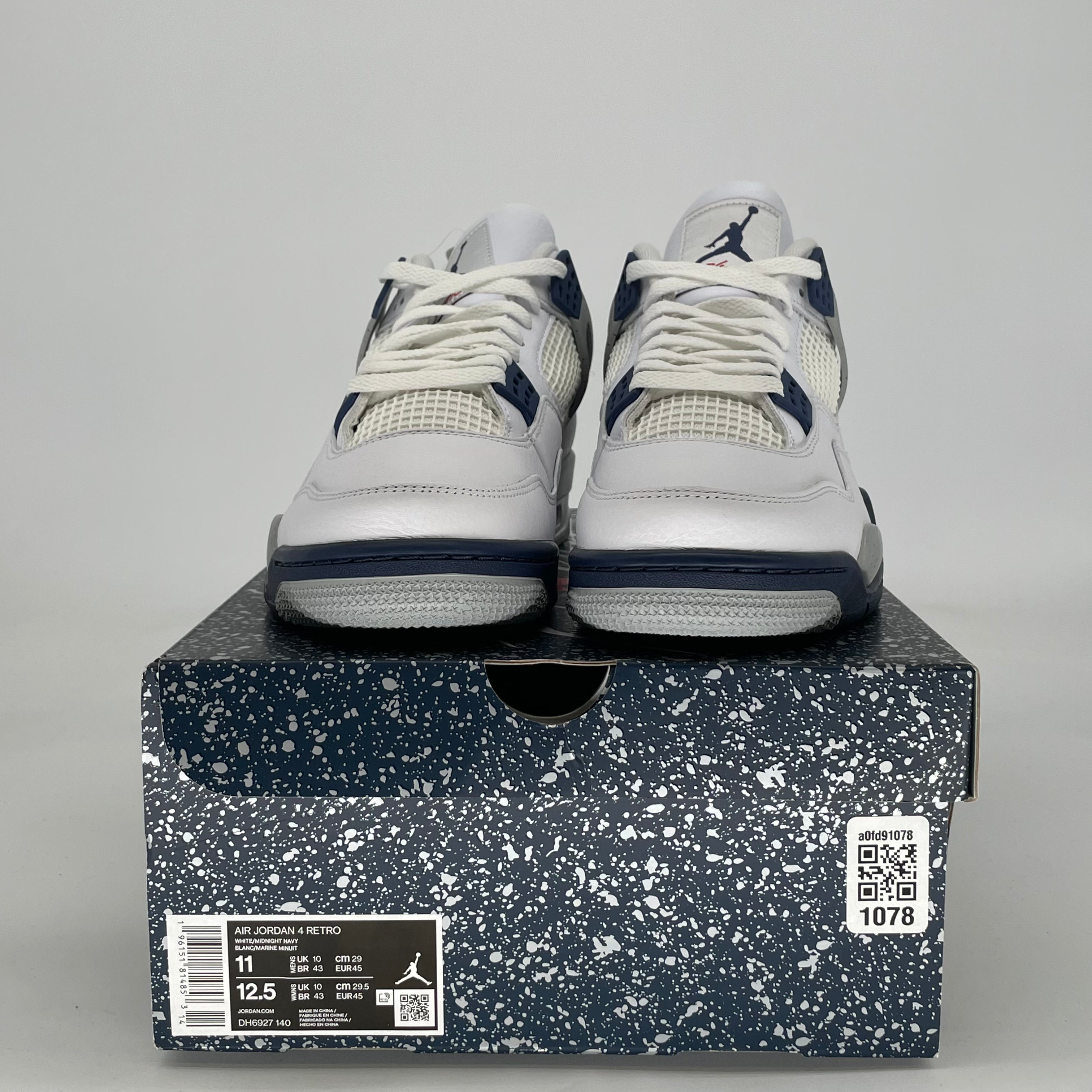 AIR JORDAN 4 MIDNIGHT NAVY DH6927-140 SIZE 11/12.5W