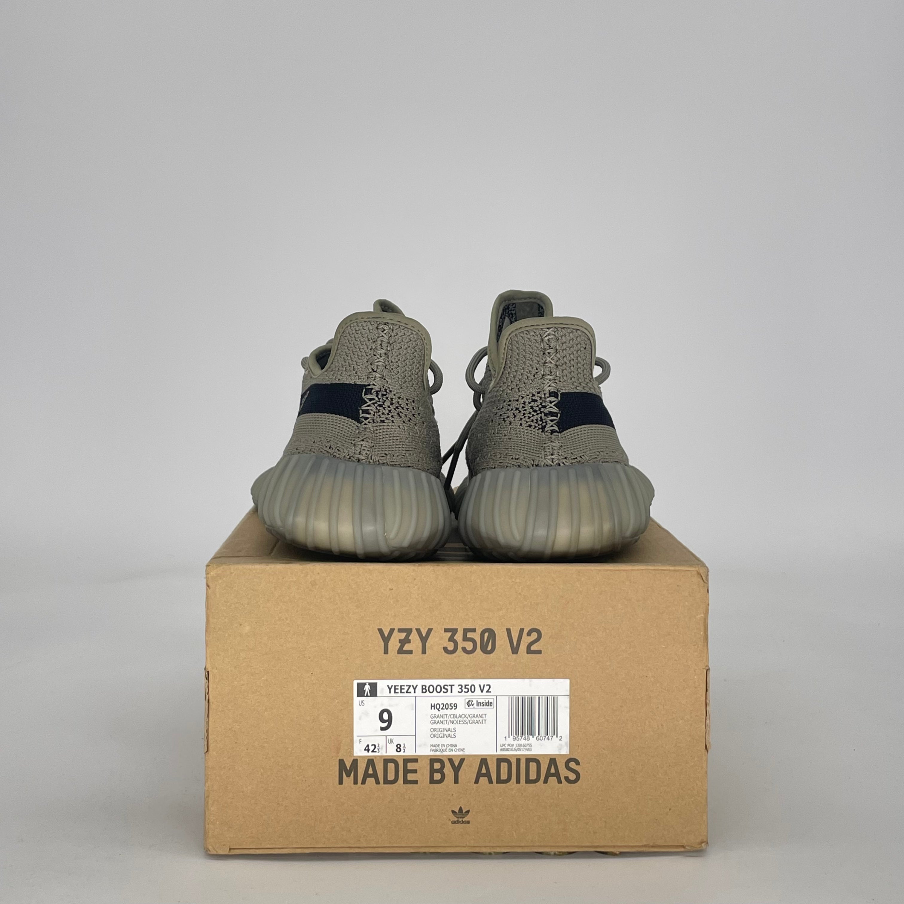 ADIDAS YEEZY BOOST 350 V2 GRANITE HQ2059 SIZE 9/10.5W