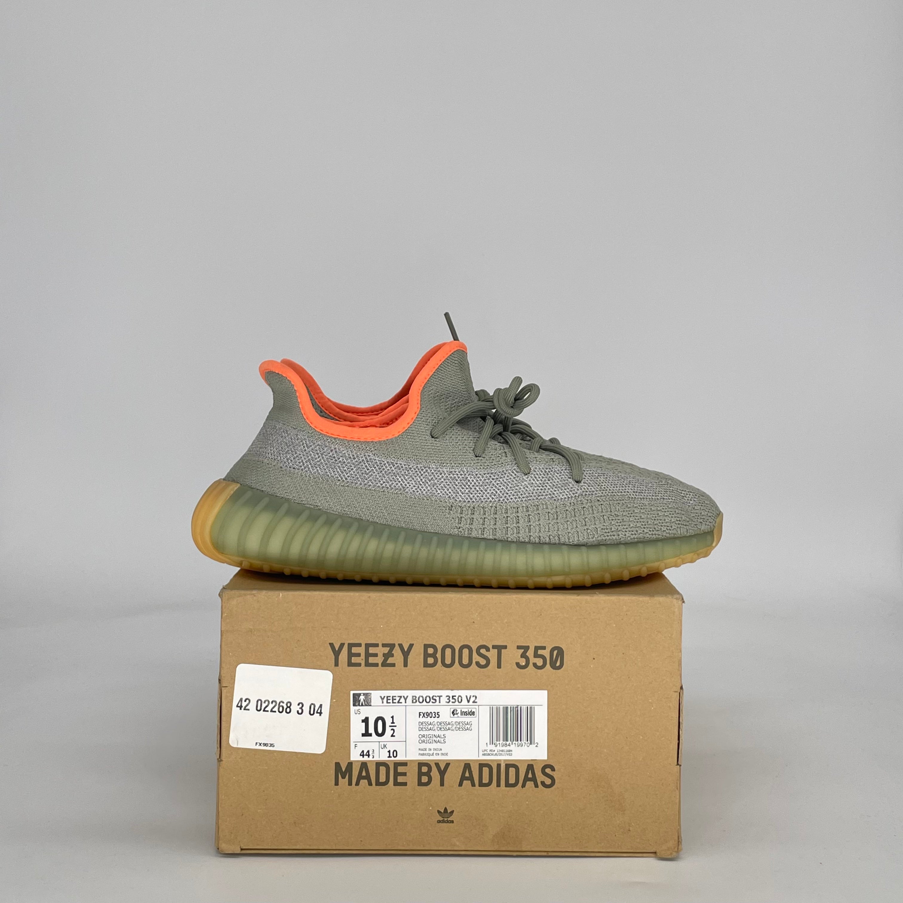ADIDAS YEEZY BOOST 350 V2 DESERT SAGE FX9035 SIZE 10.5/12W