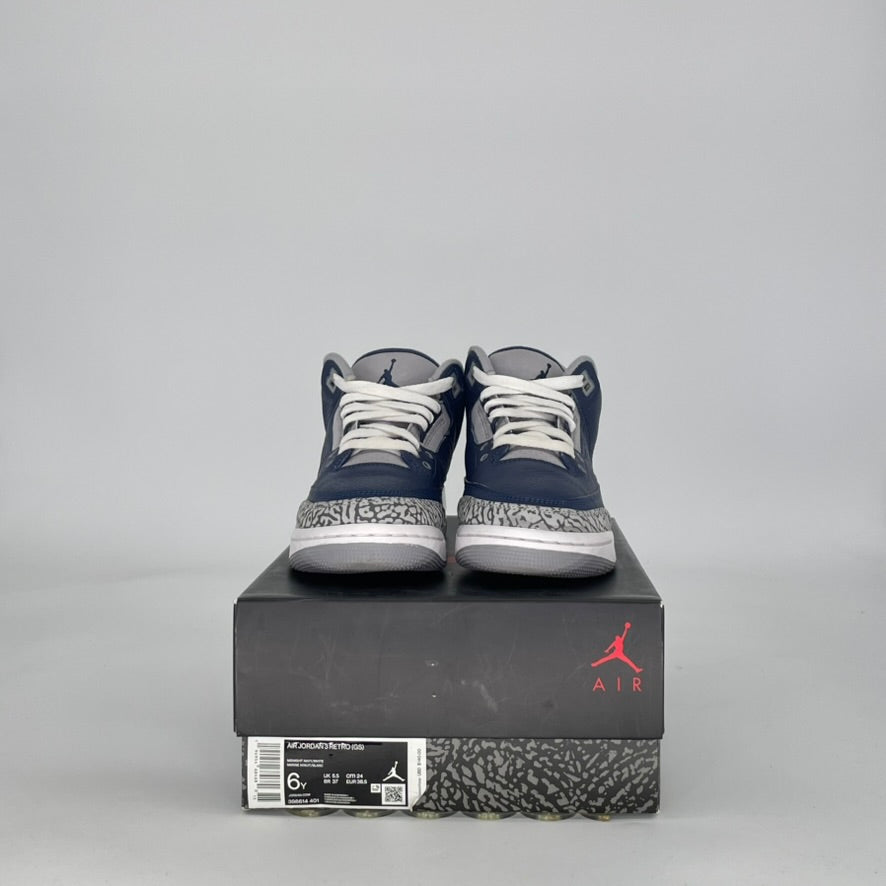 AIR JORDAN 3 GEORGETOWN (2021) 398614-401 SIZE 6/7.5W GS