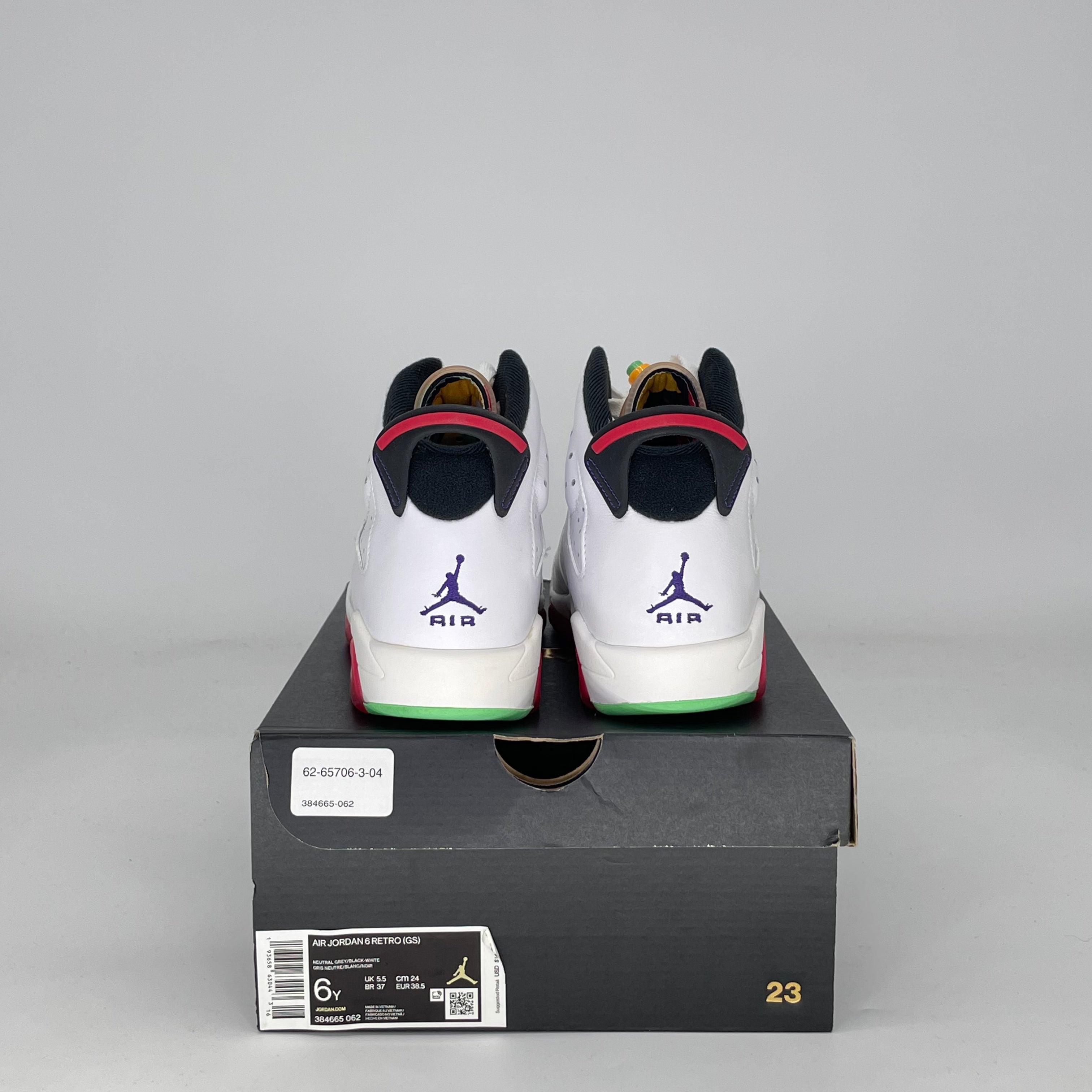 AIR JORDAN 6 HARE 384665-062 SIZE 6/7.5W