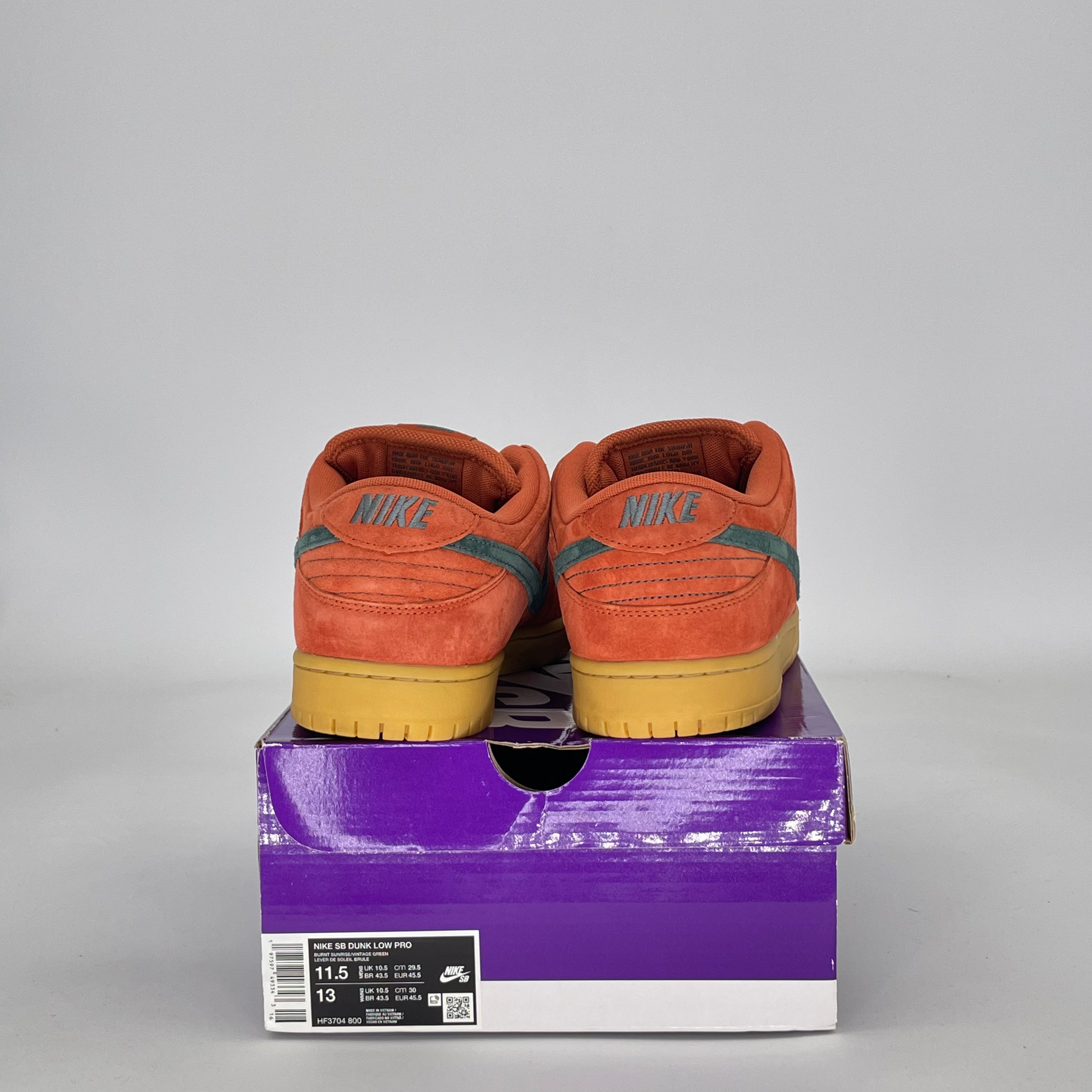 NIKE SB DUNK LOW BURNT SUNRISE HF3704-800 SIZE 11.5/13W
