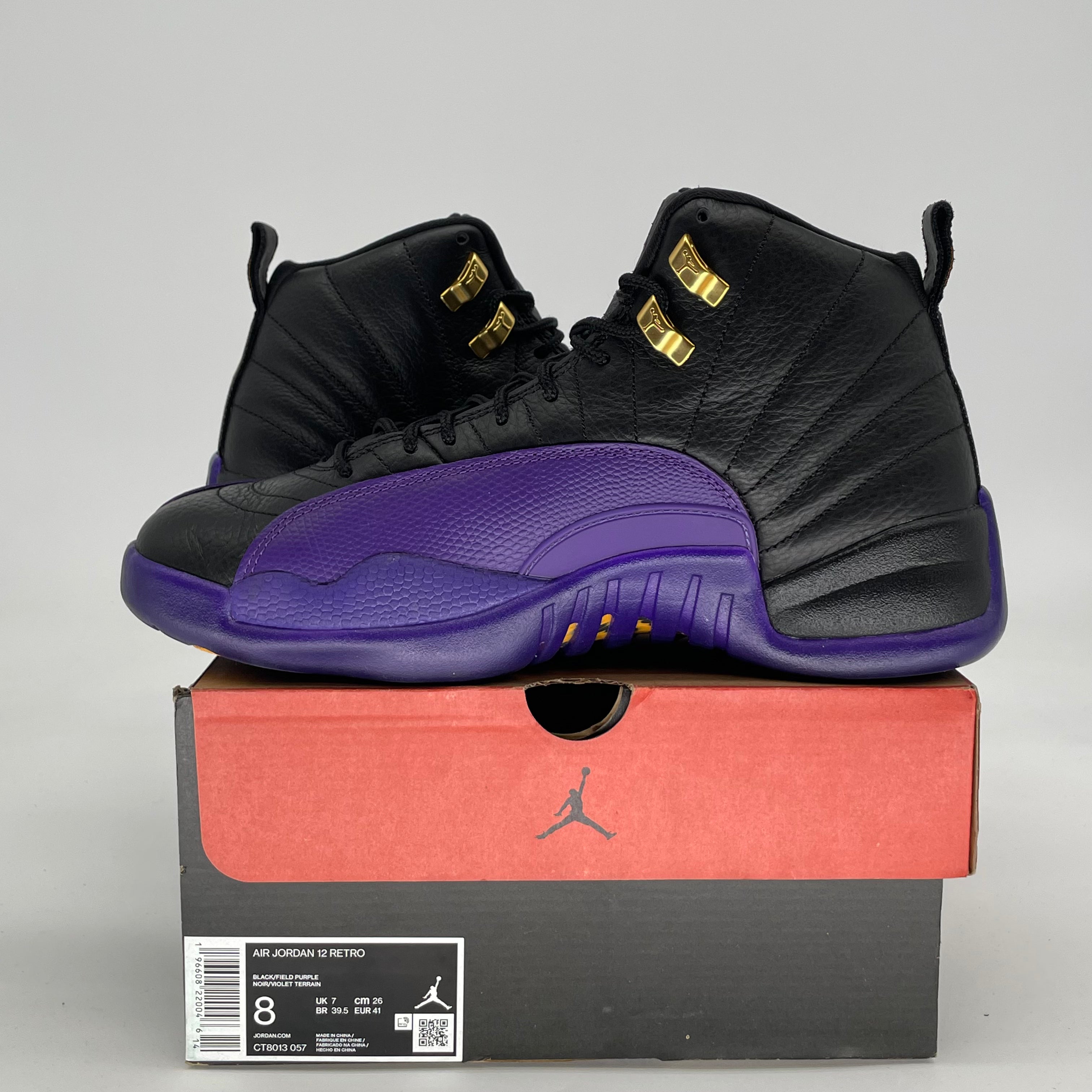 AIR JORDAN 12 FIELD PURPLE CT8013-057 SIZE 8/9.5W