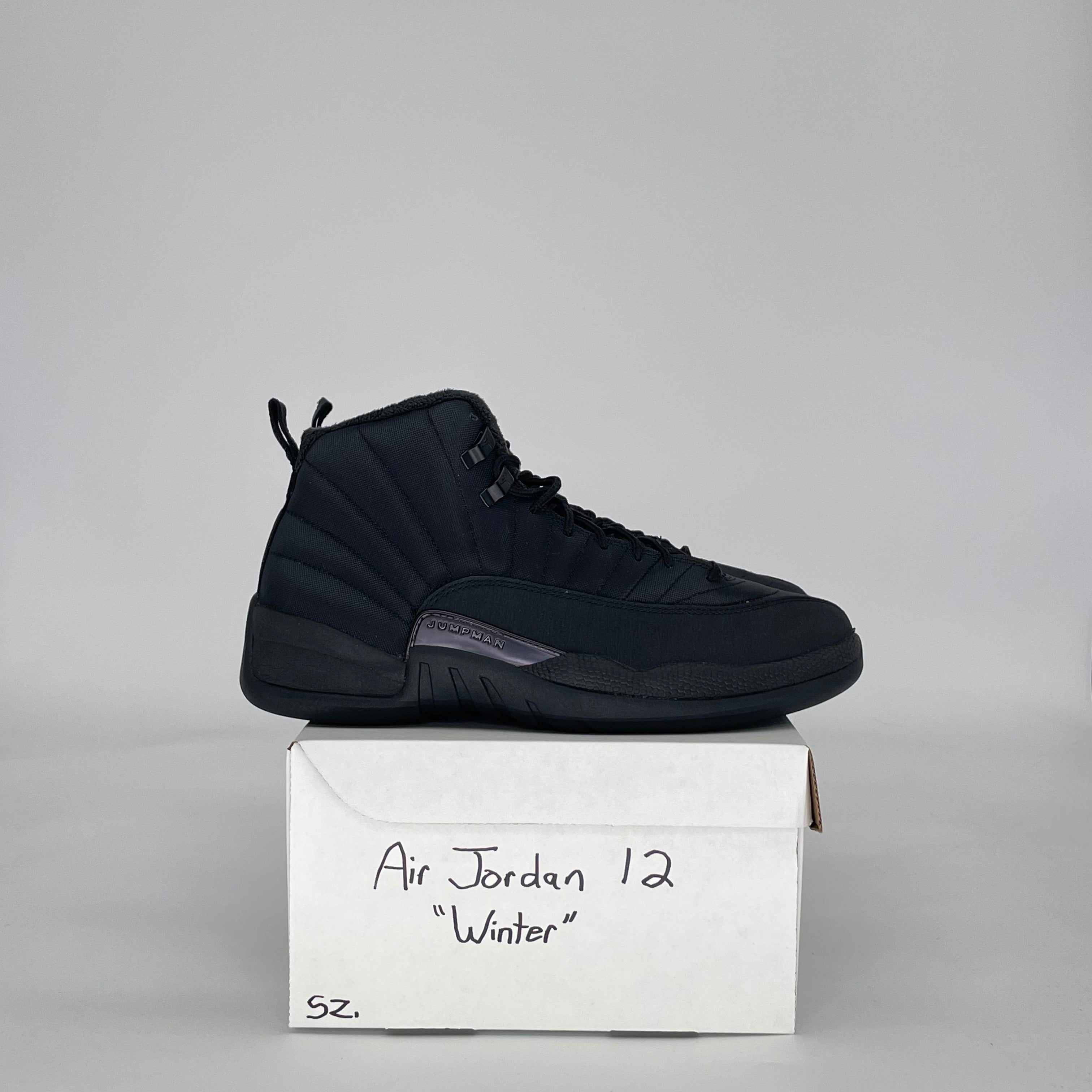 AIR JORDAN 12 WINTER BLACK BQ6851-001 SIZE 9.5/11W
