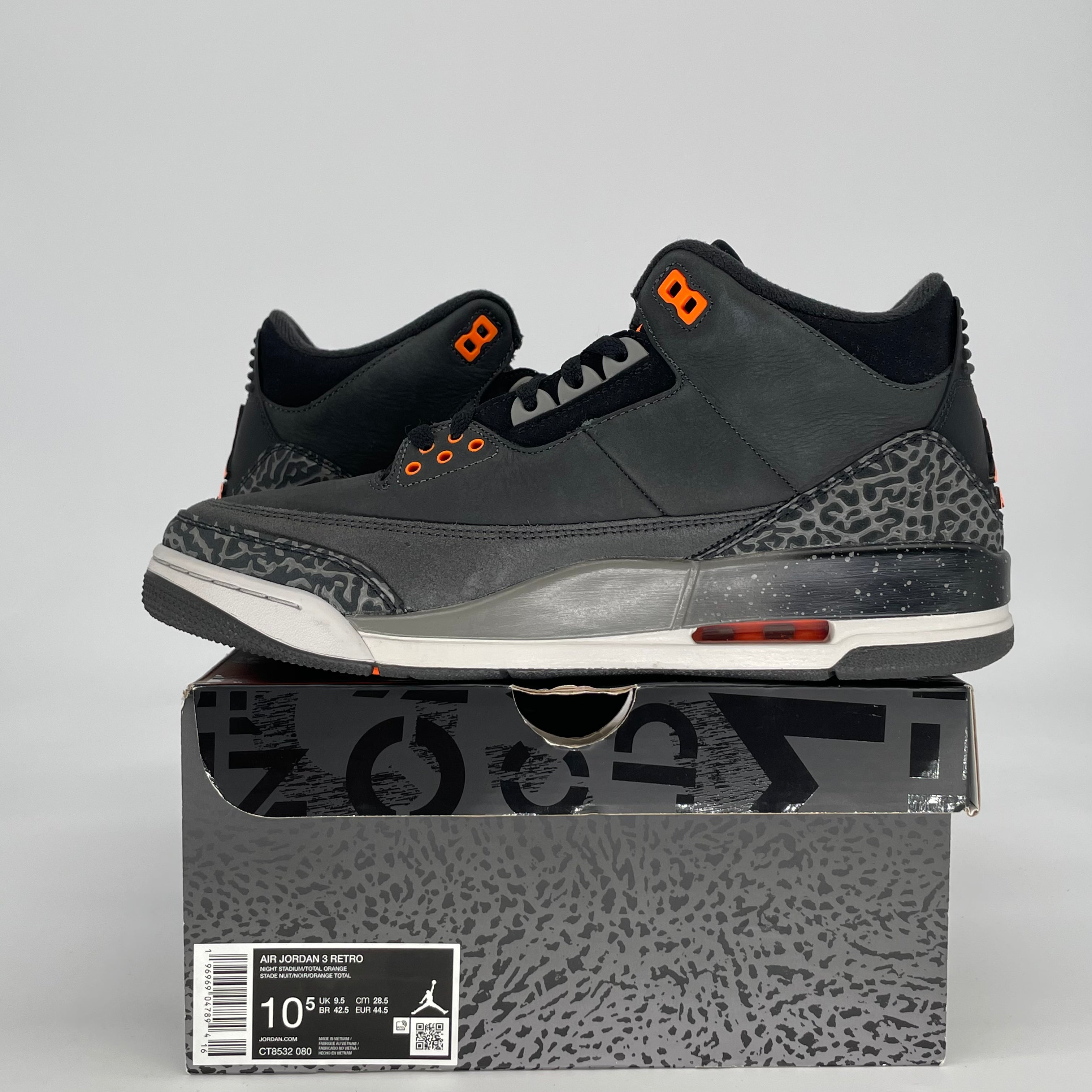 AIR JORDAN 3 FEAR CT8532-080 SIZE 10.5/12W