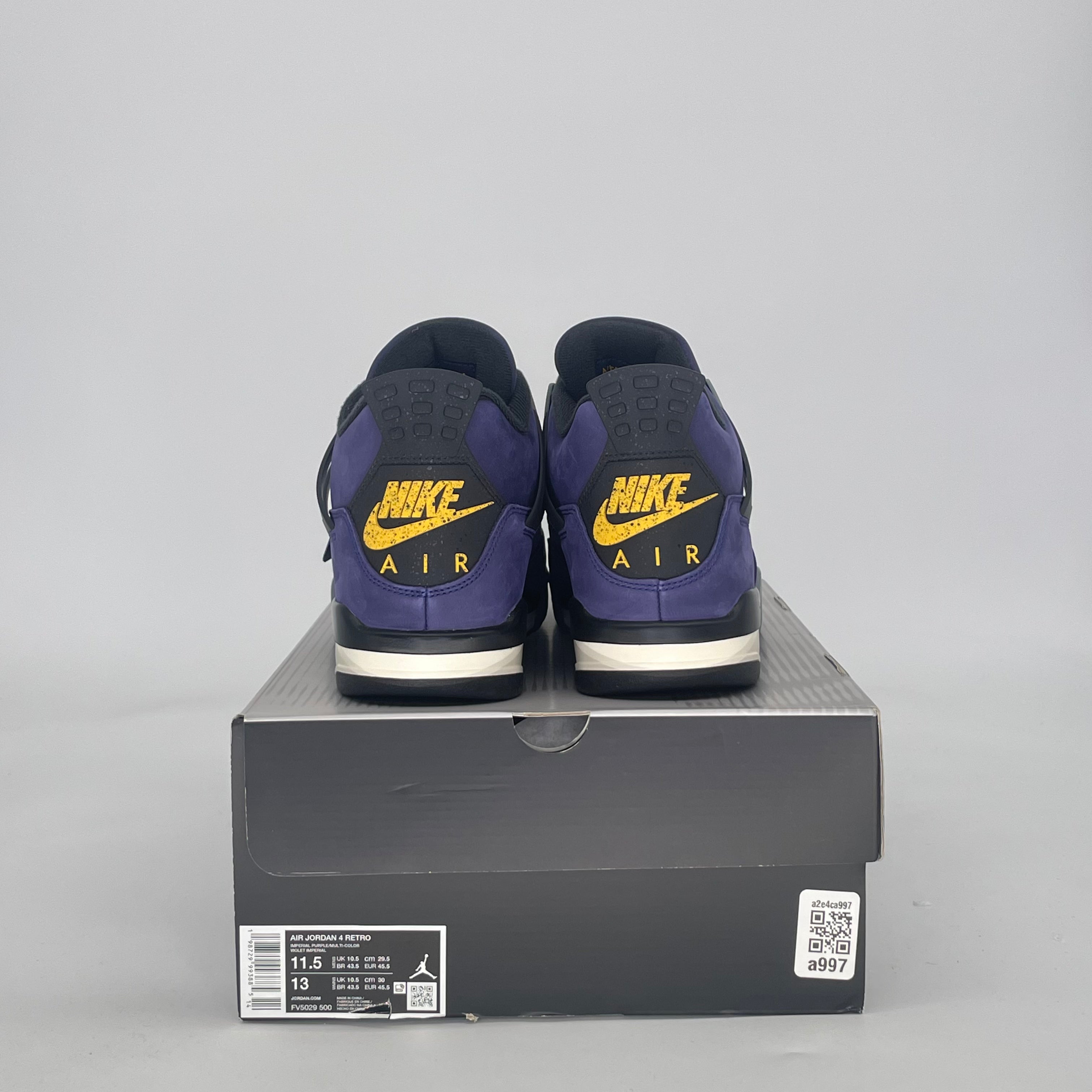 AIR JORDAN 4 LAKERS FV5029-500 SIZE 11.5/13W