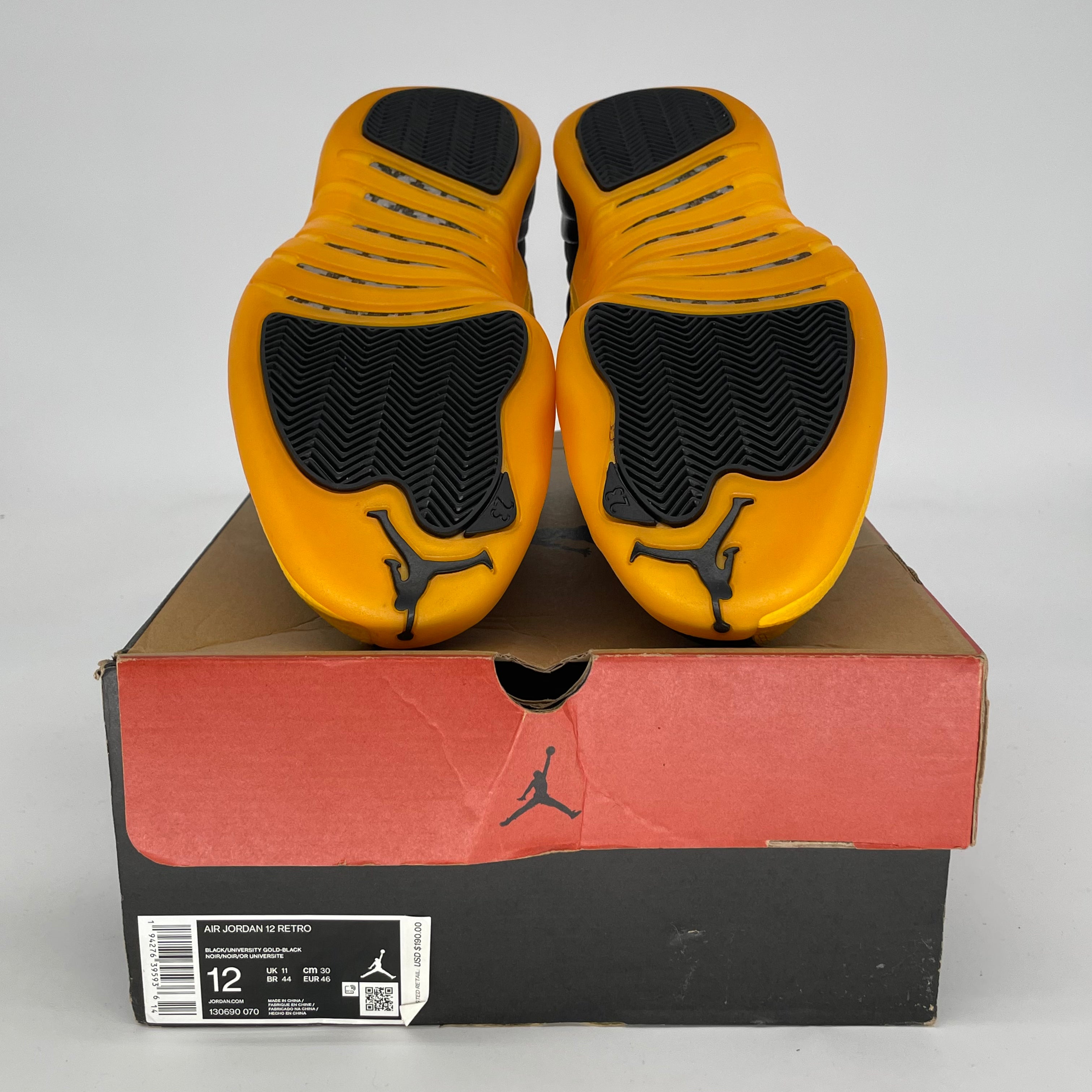 AIR JORDAN 12 UNIVERSITY BLACK SIZE 12 130690-070