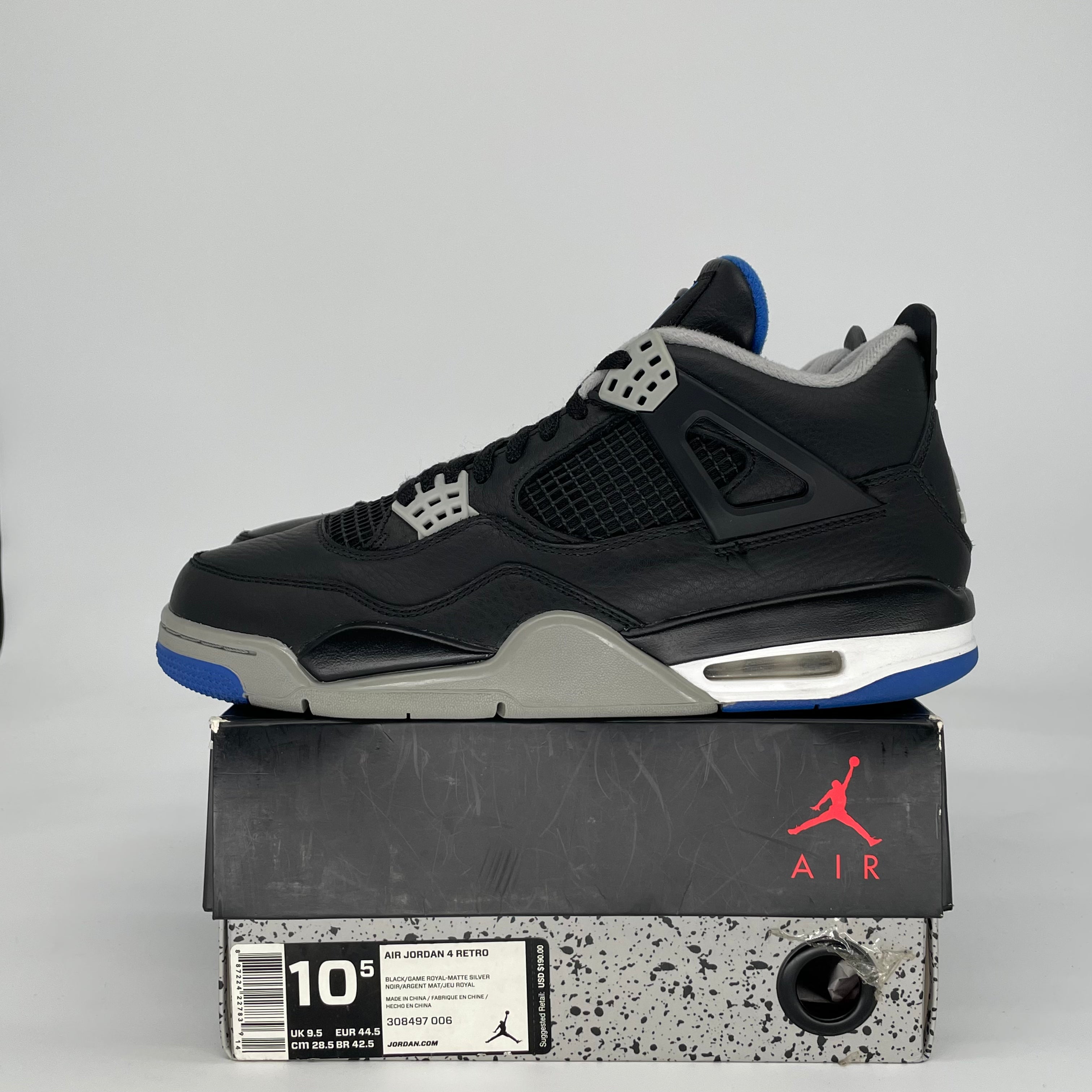 AIR JORDAN 4 MOTORSPORTS ALTERNATE 308497-006 SIZE 10.5/12W
