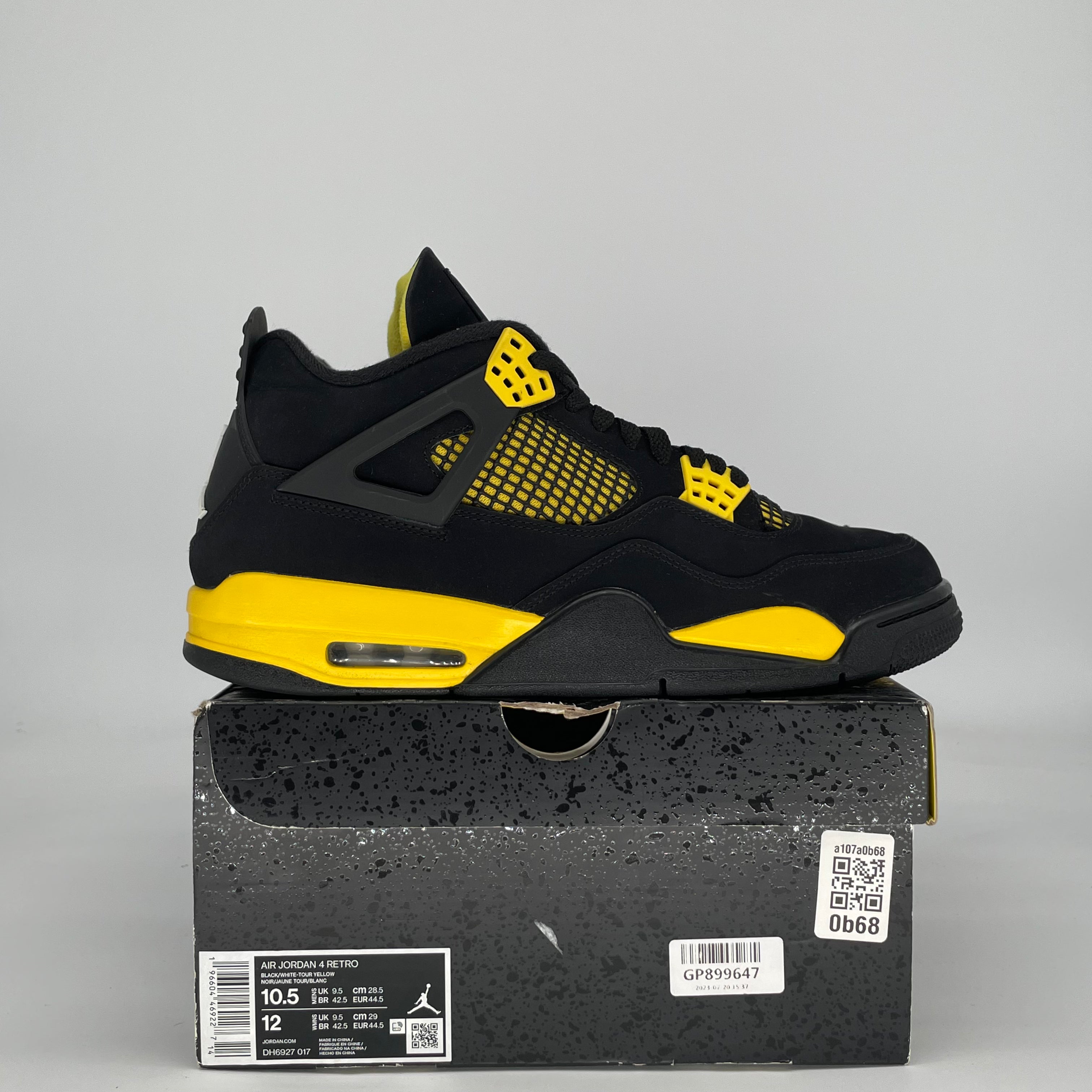 AIR JORDAN 4 THUNDER DH6927-017 SIZE 10.5/12W